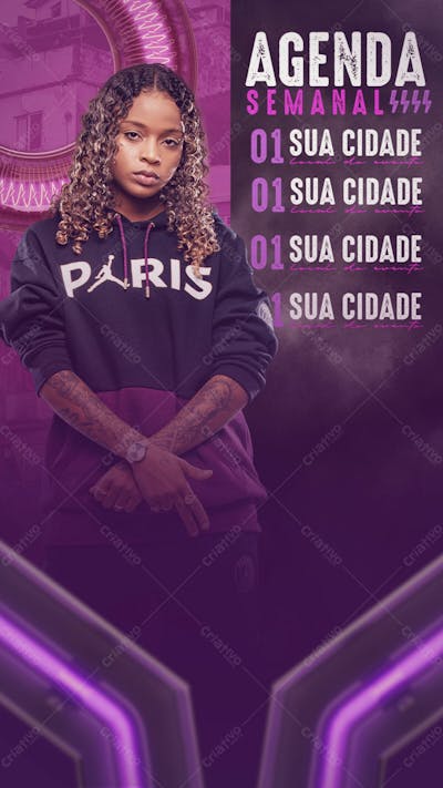 69 Flyers Para Artistas E Eventos Agenda Semanal Story