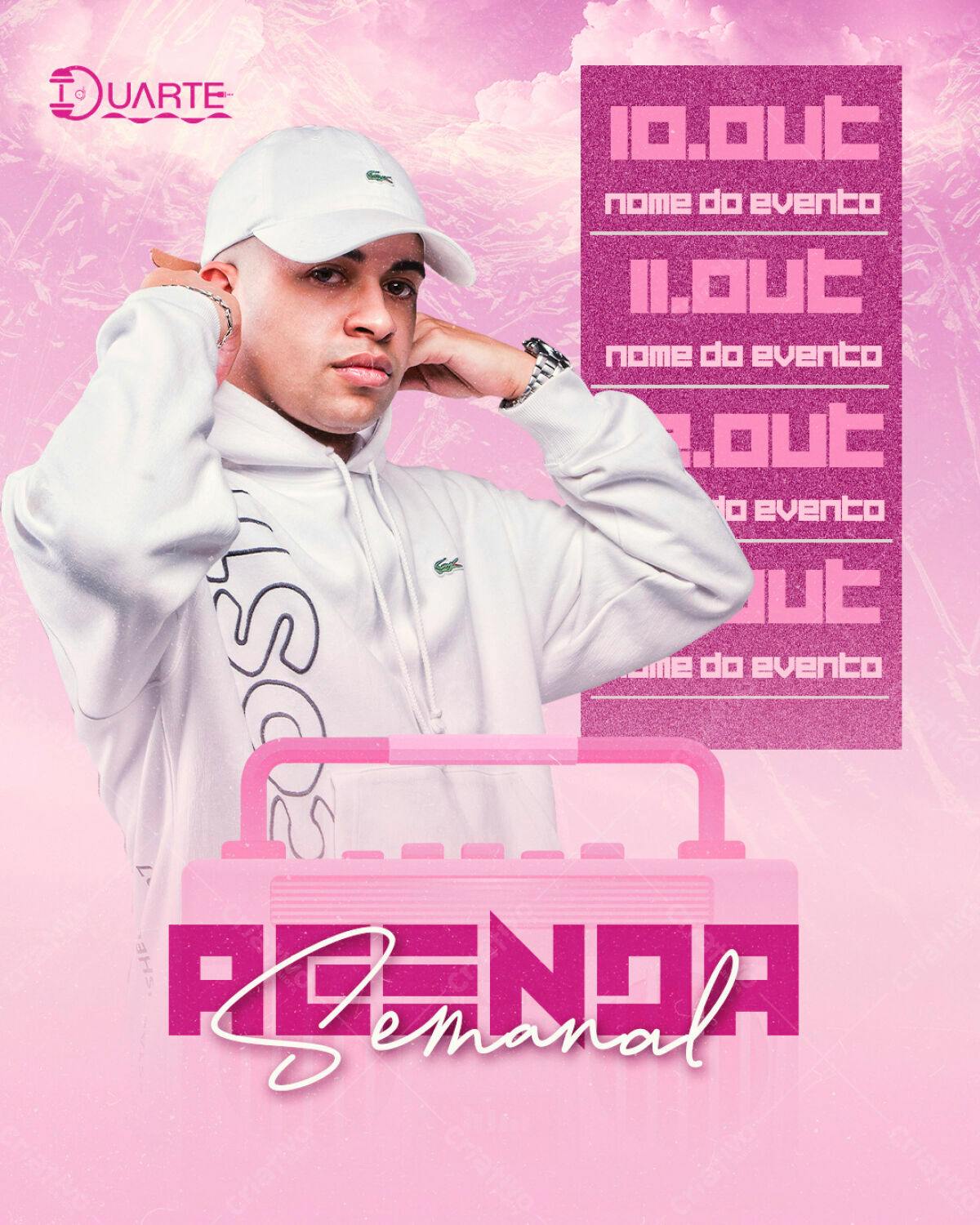 Flyer Agenda Semanal PSD Editável