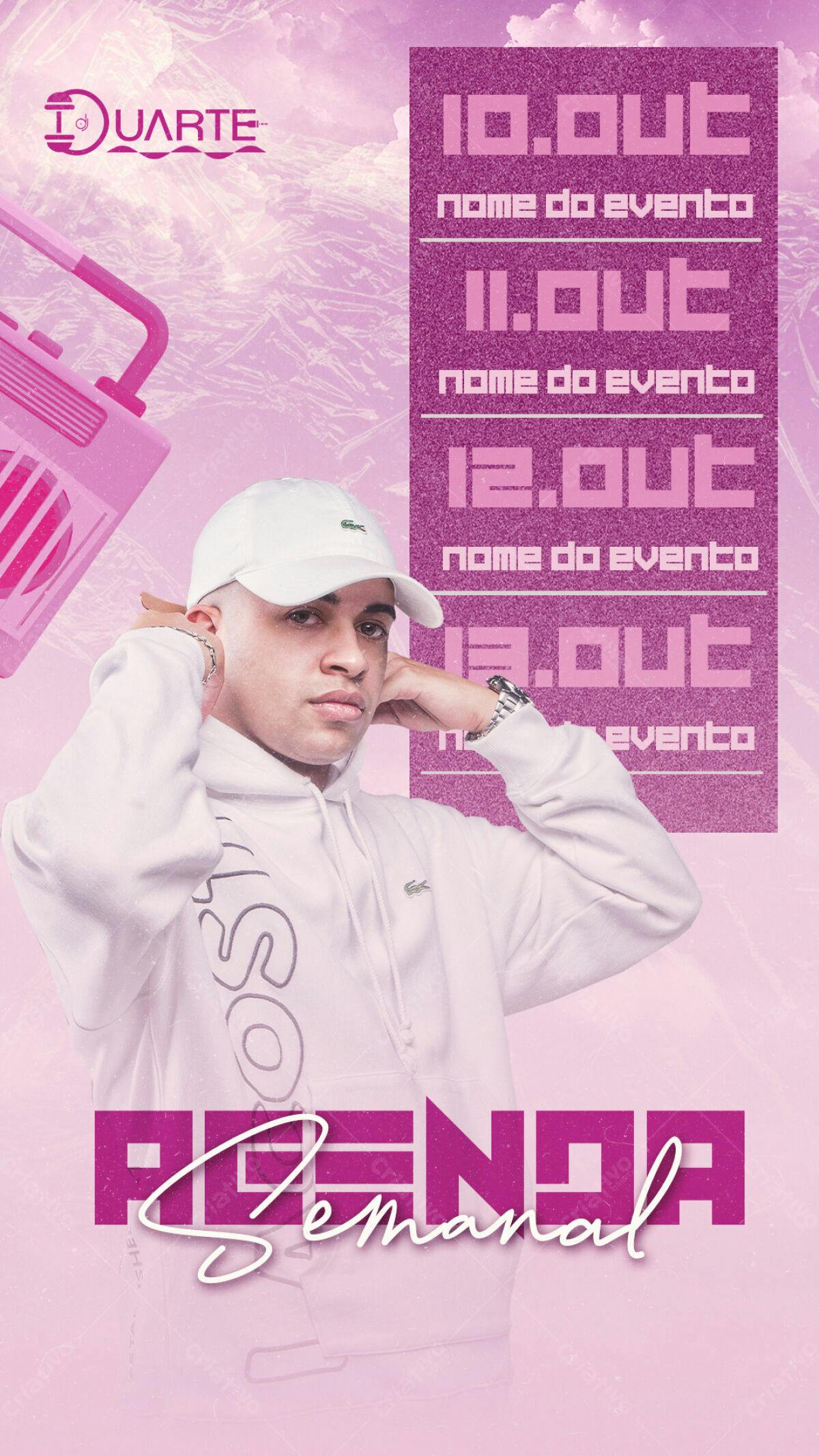 Flyer Agenda Semanal DJ PSD Editável