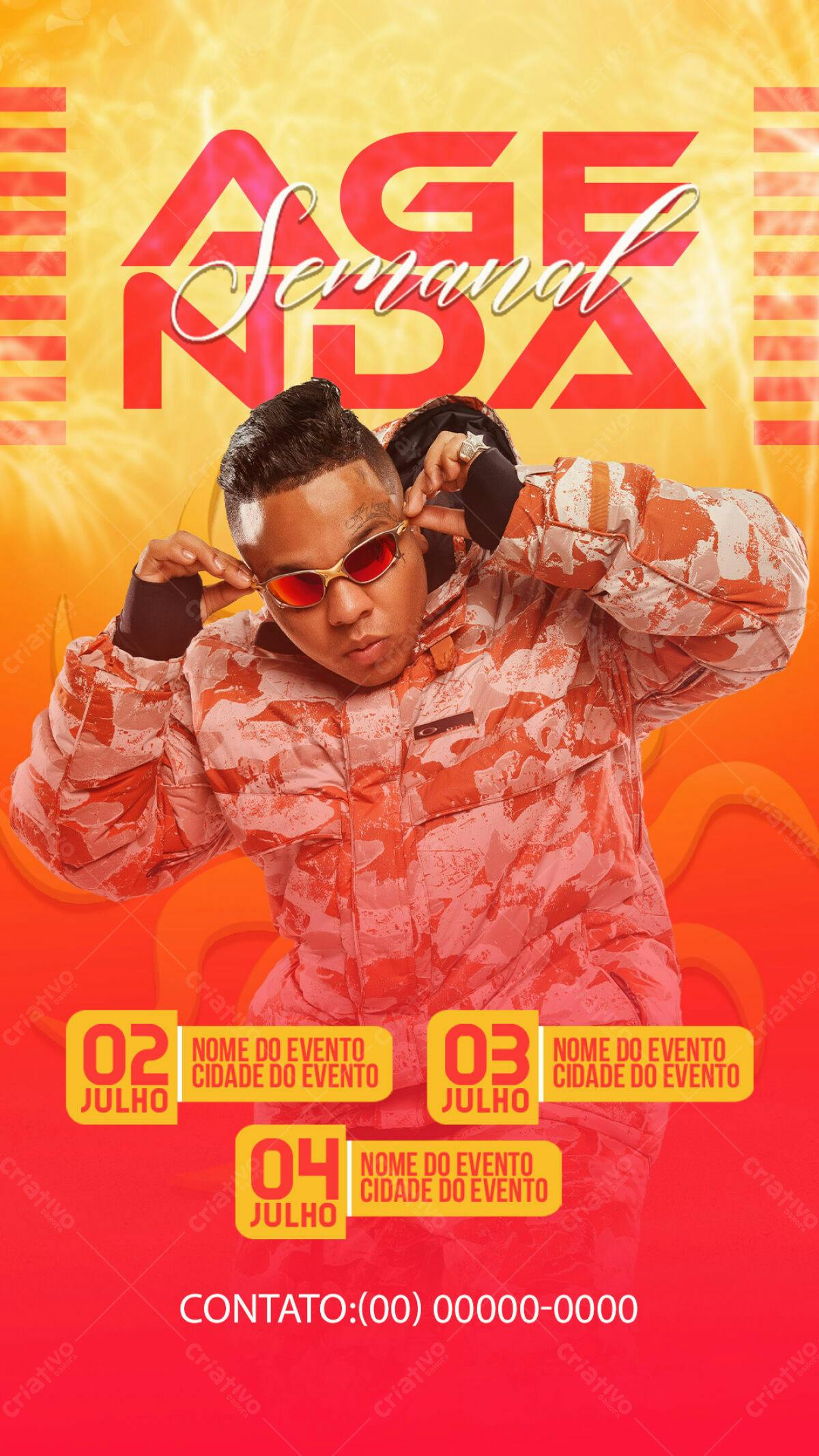 Flyer Agenda Semanal PSD Editável