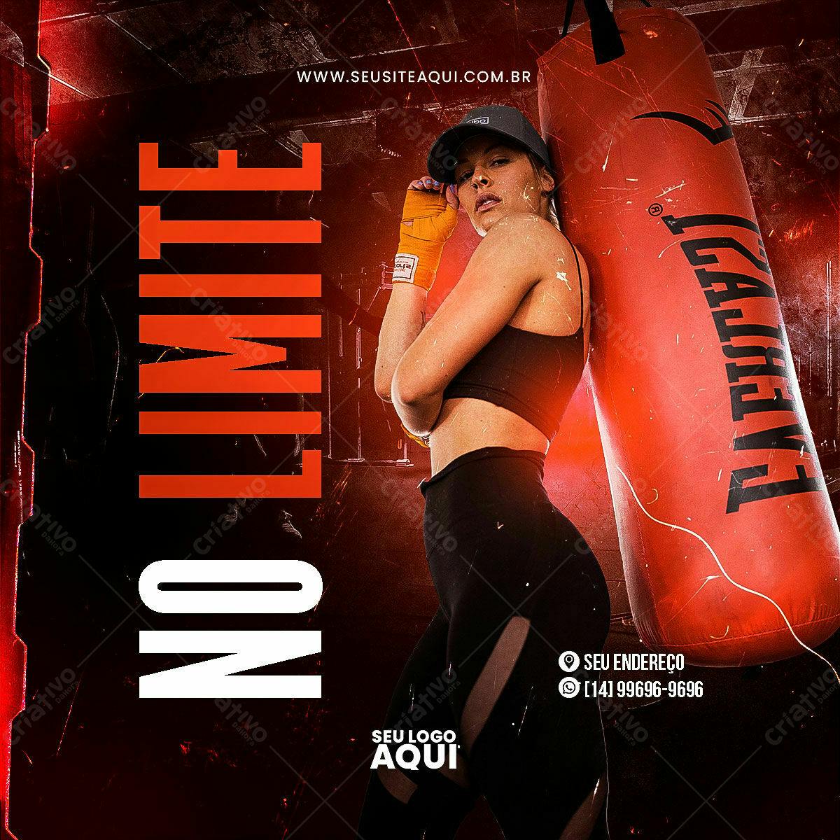 Flyer Academia Boxe PSD Editável