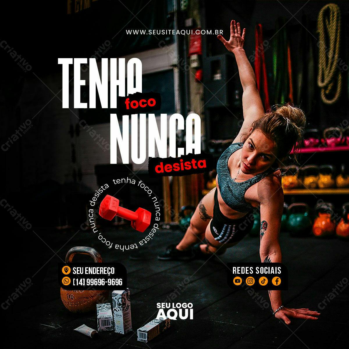 Post para Academia PSD Editável