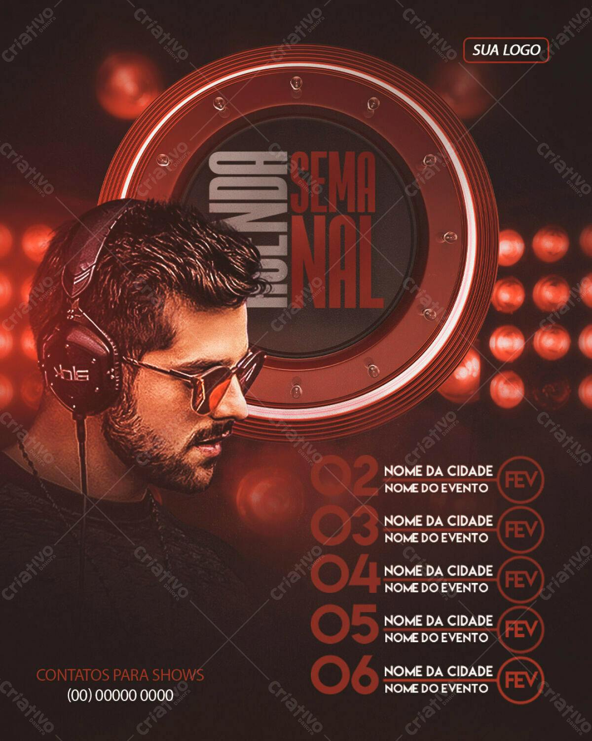 Flyer para Evento Musical PSD Editável