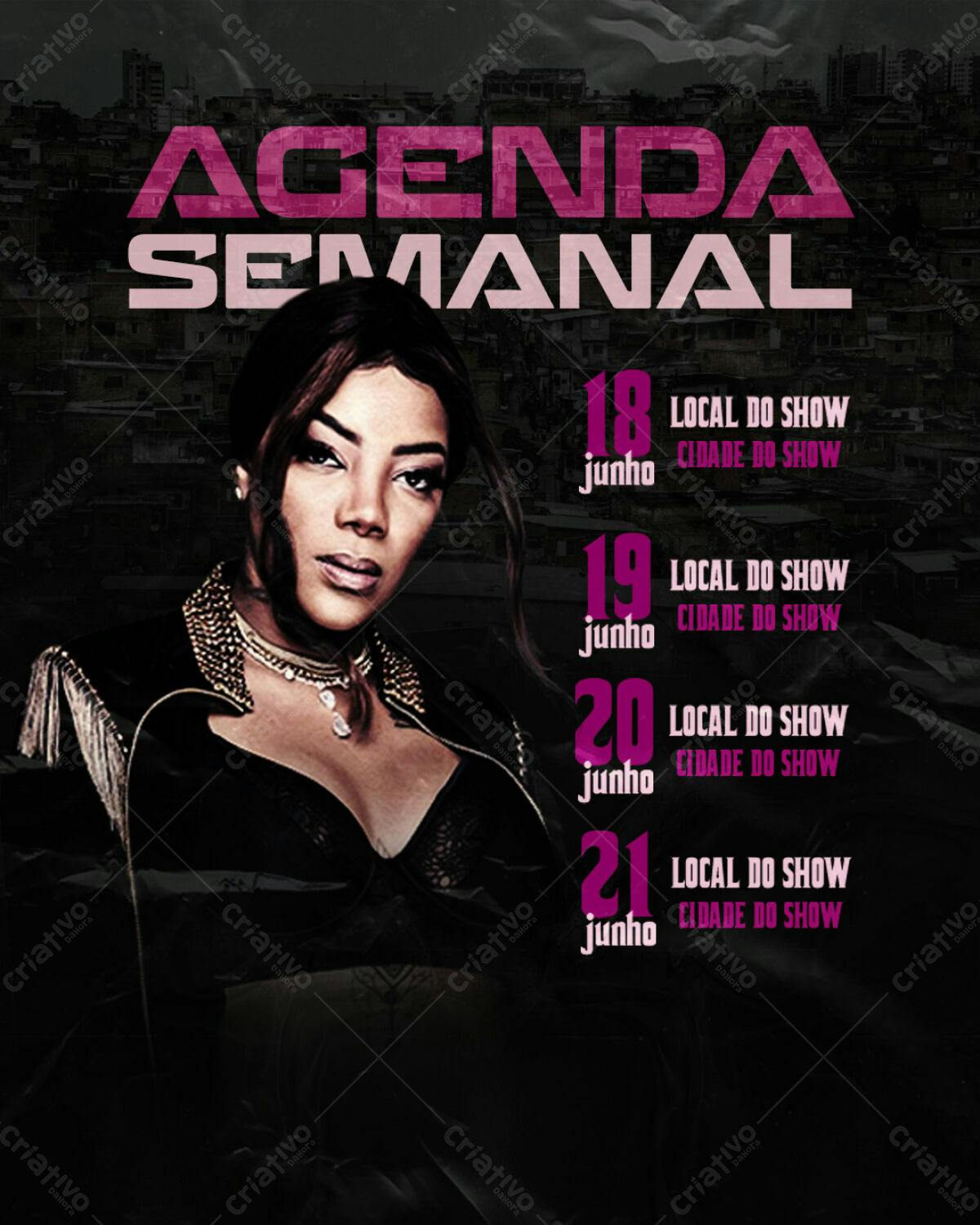Flyer Agenda Semanal PSD Editável
