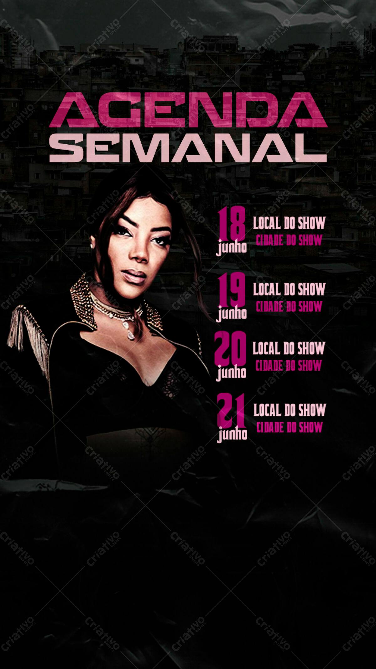 Flyer Agenda Semanal PSD Editável