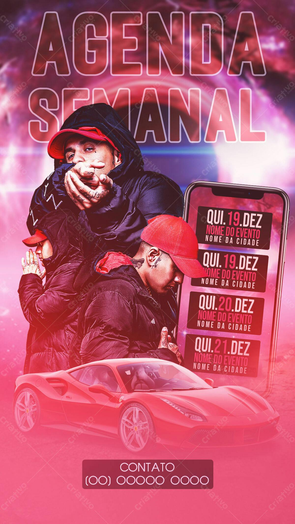 Flyer Agenda Semanal PSD Editável