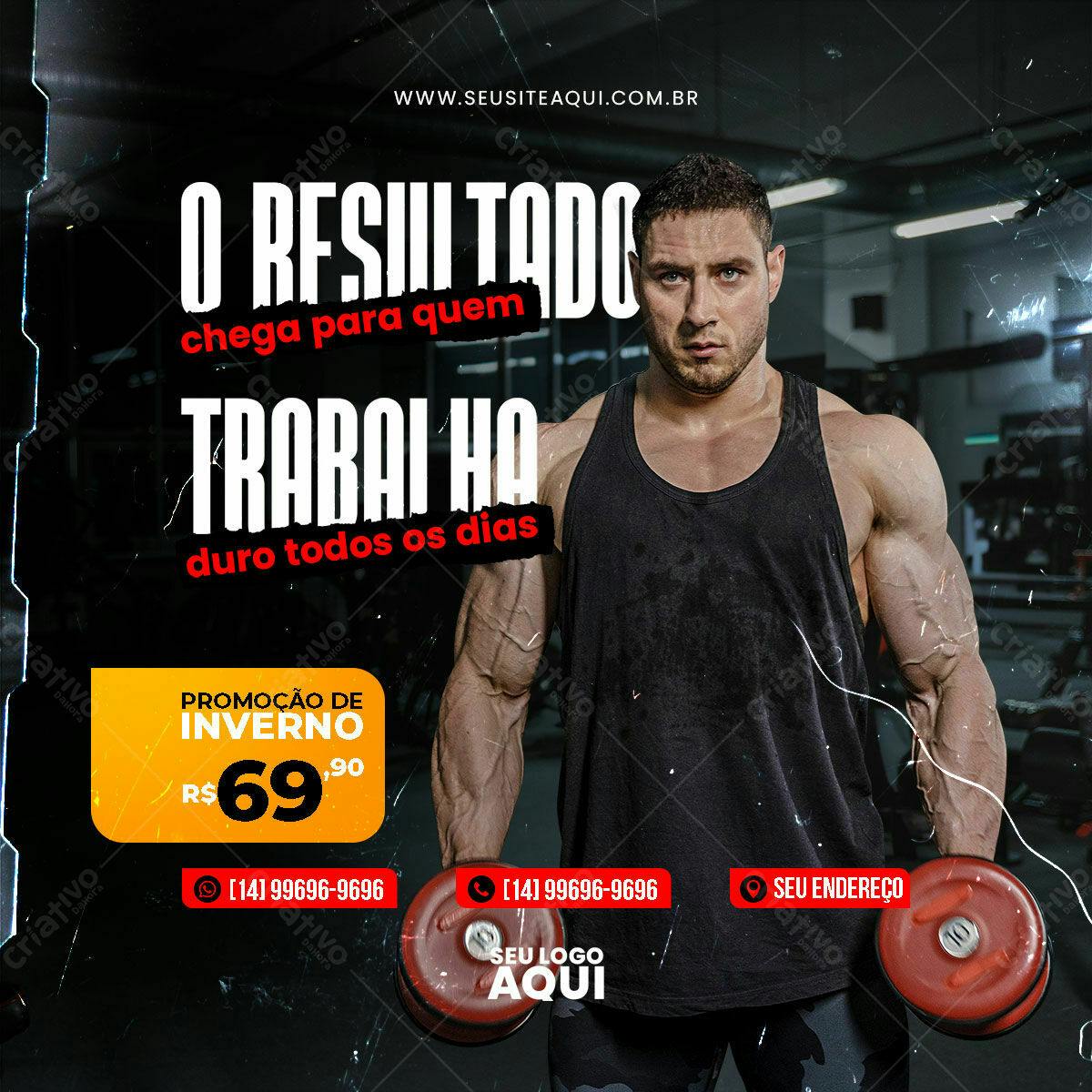 Flyer Academia Promoção Inverno PSD Editável