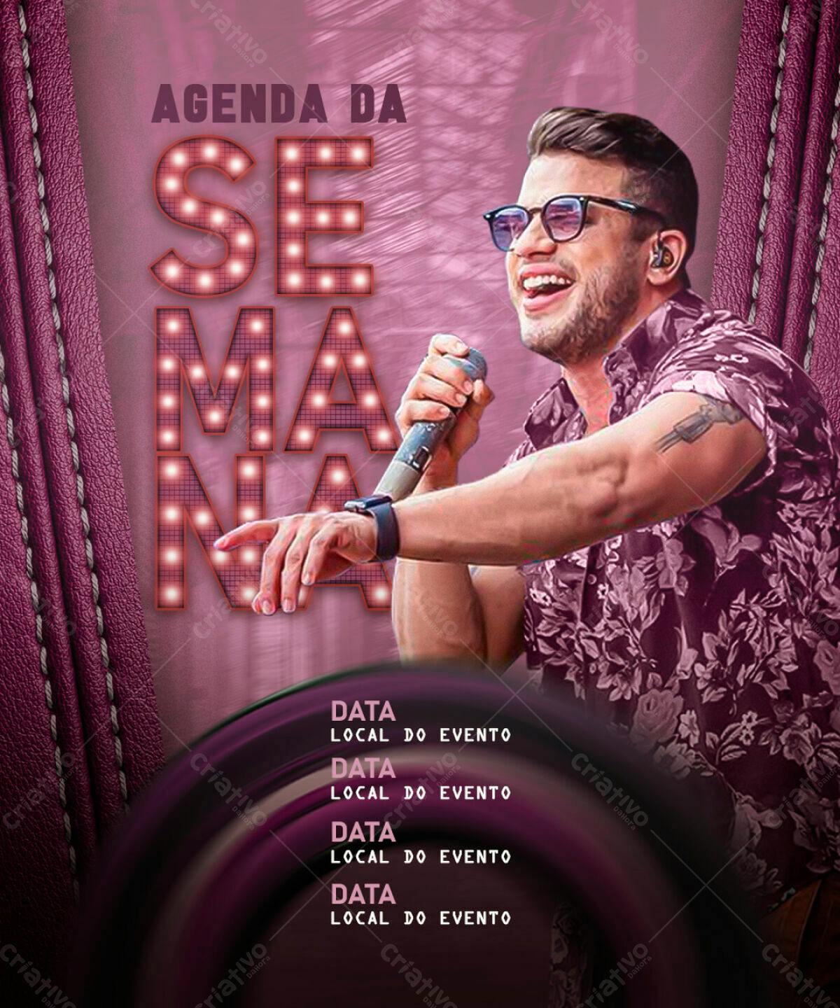Flyer Agenda da Semana PSD Editável