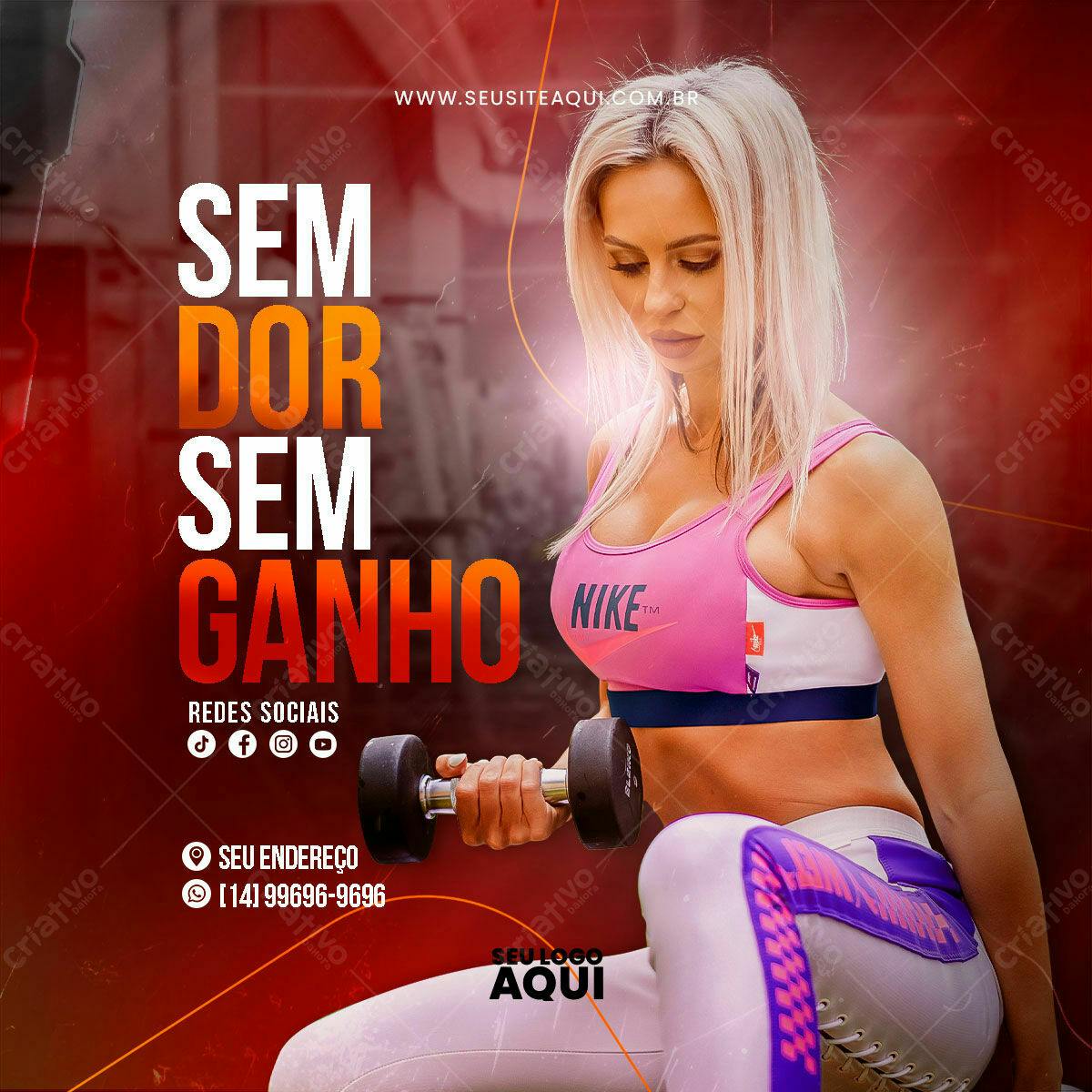 Post para Academia PSD Editável
