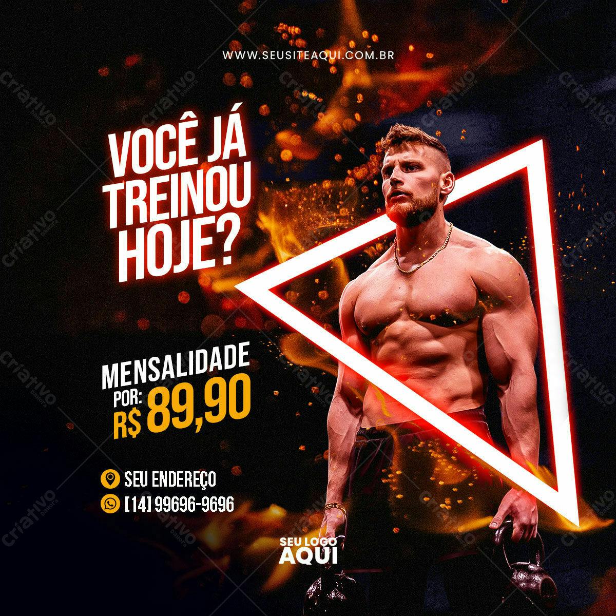 Flyer Academia Treino Funcional PSD Editável