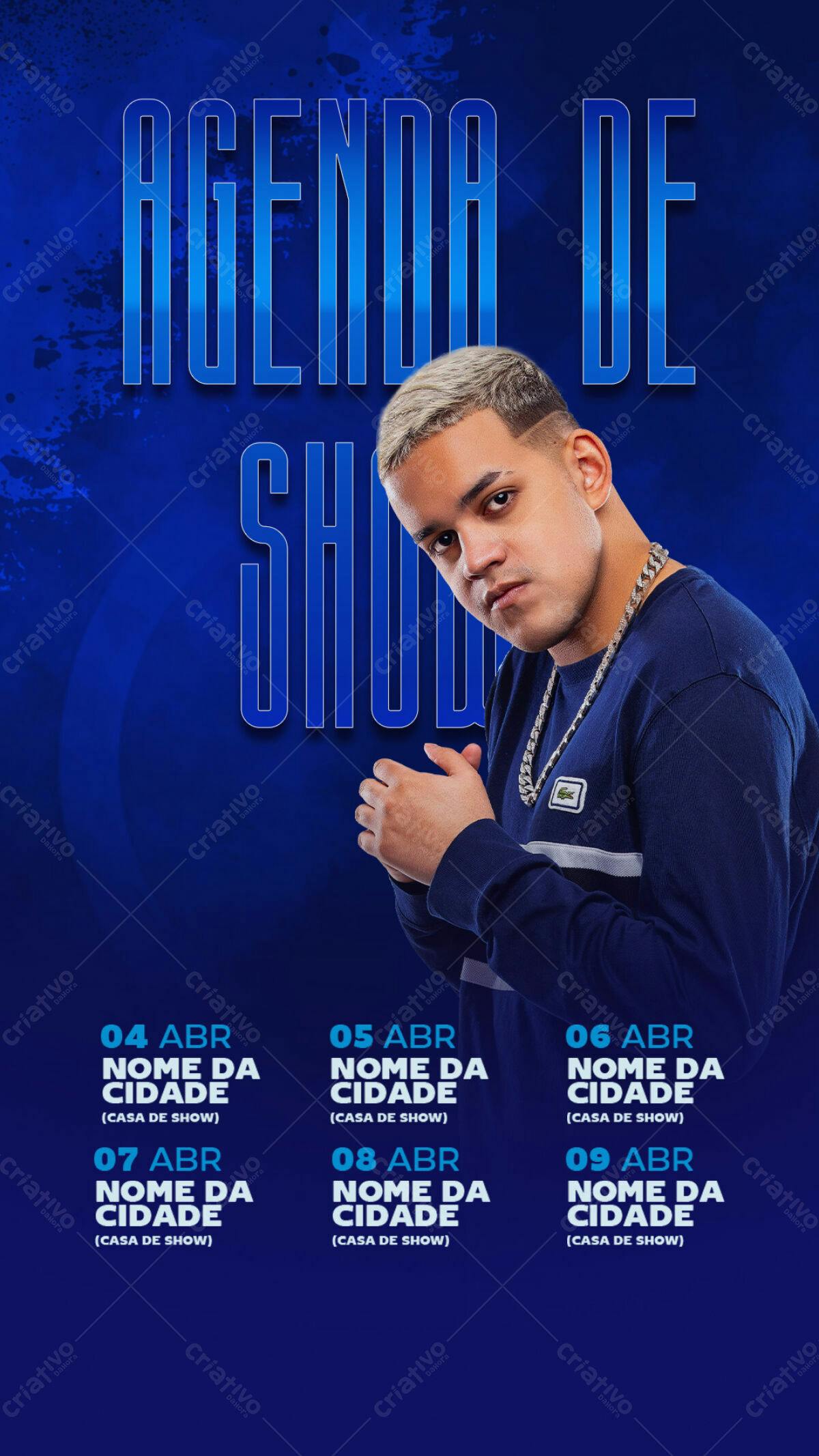 Flyer Agenda de Shows PSD Editável