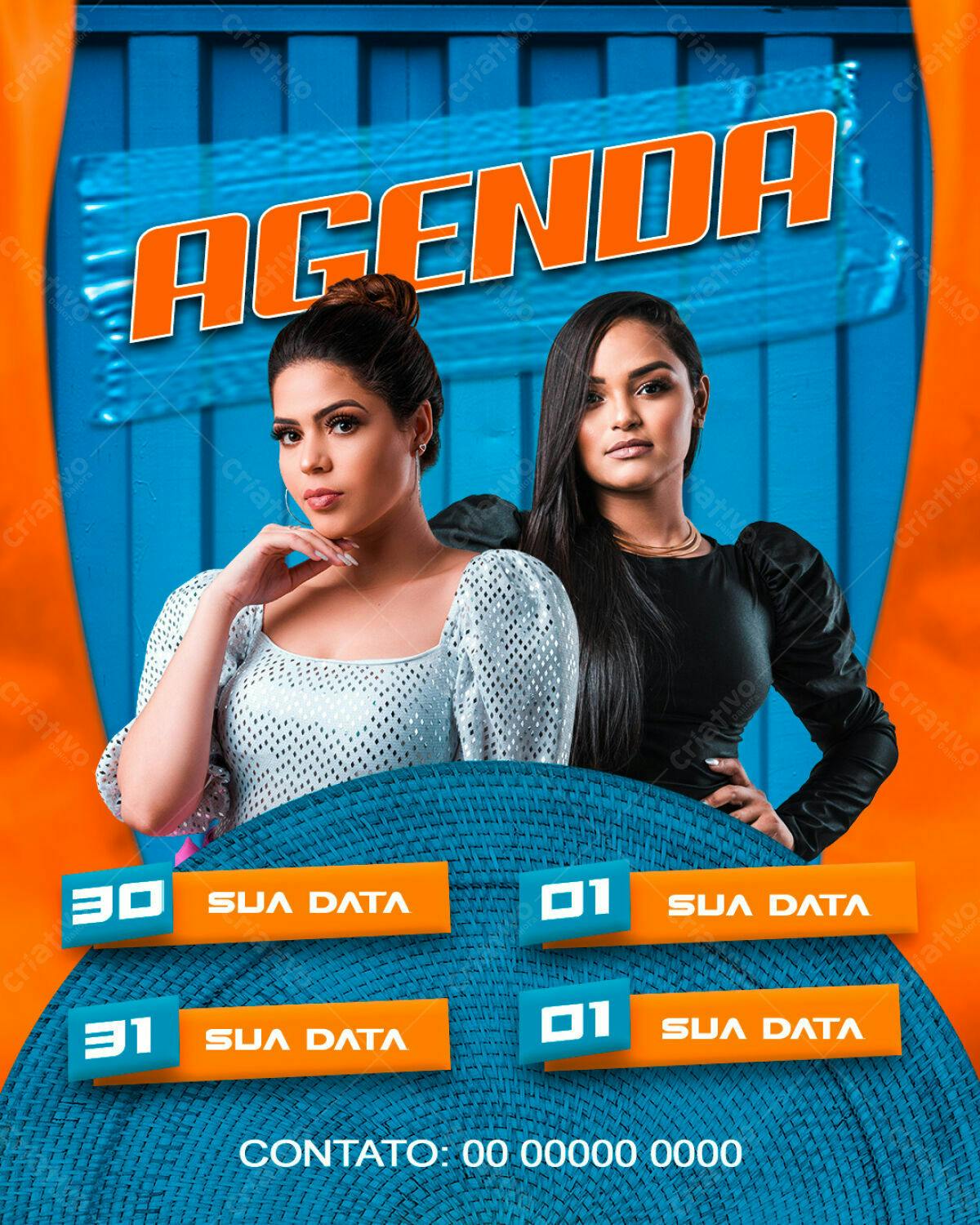 Flyer para Agenda de Eventos PSD Editável