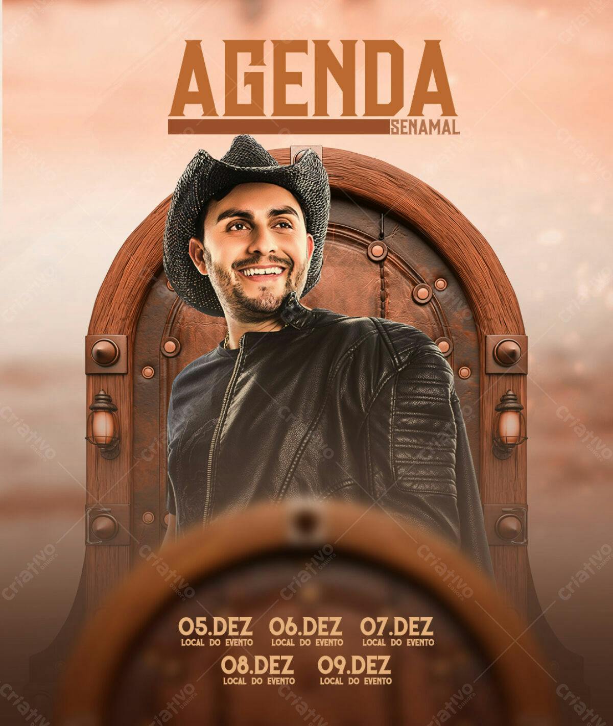 Flyer para Show Sertanejo Senamal PSD Editável