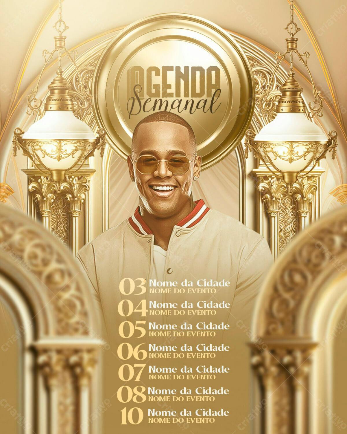 Flyer Agenda Semanal PSD Editável
