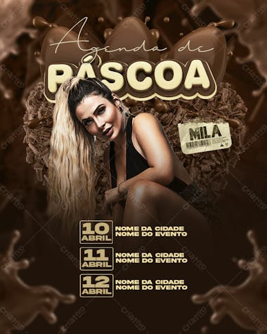 07 flyers para artistas e eventos agenda semanal feed