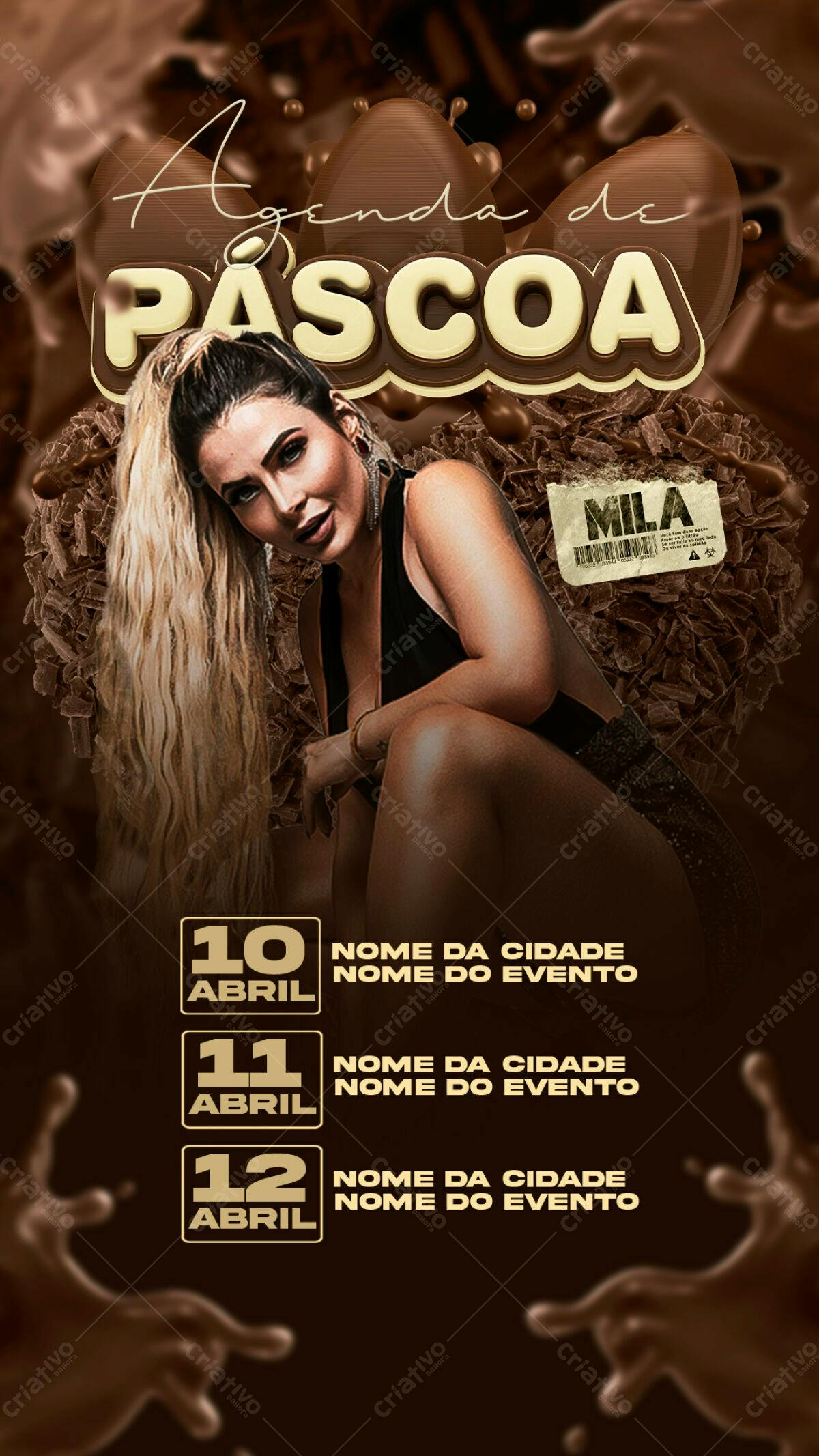 Flyer para Evento de Páscoa PSD Editável