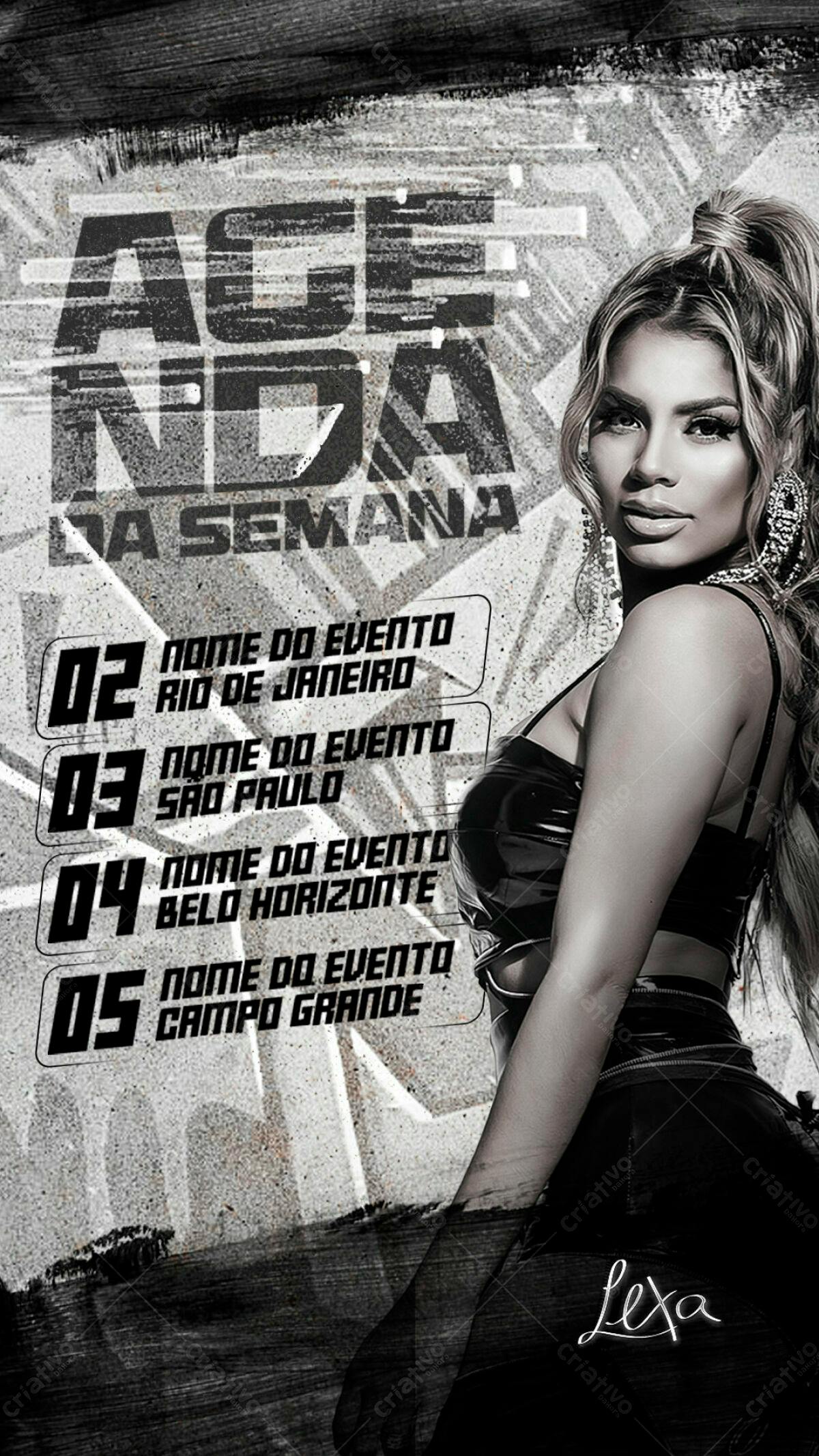 Flyer Agenda da Semana PSD Editável