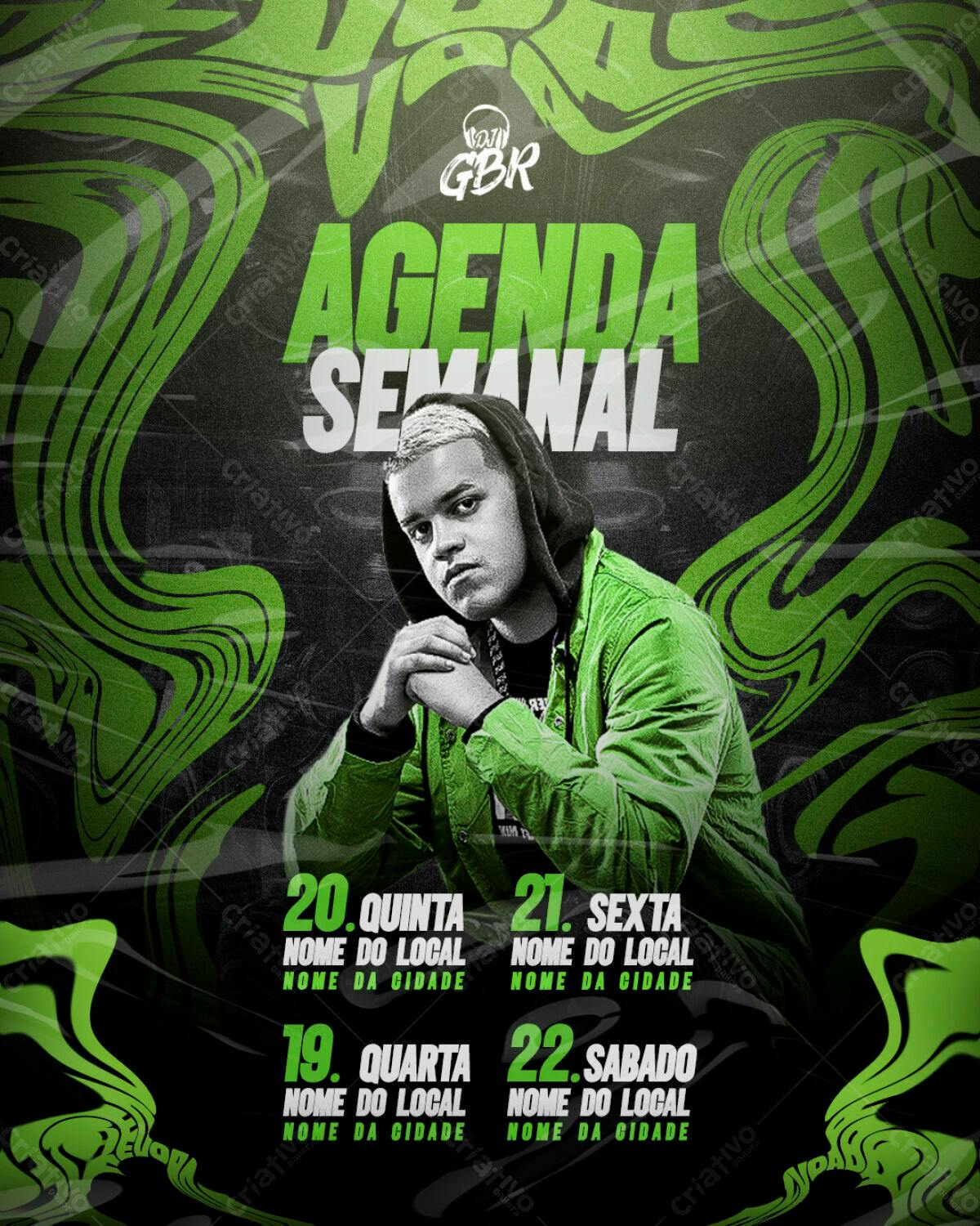 Flyer Agenda Semanal PSD Editável
