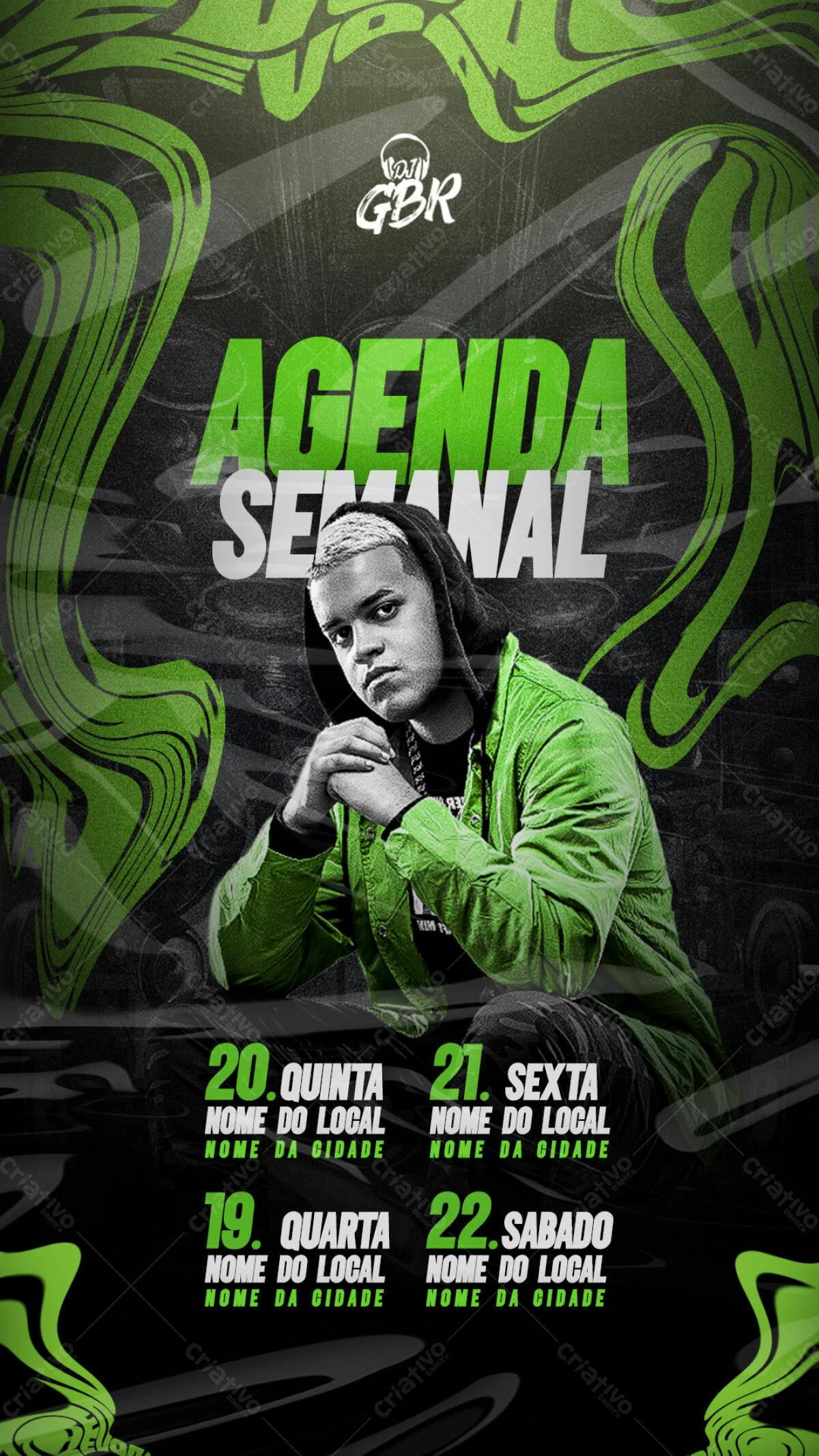 Flyer Agenda Semanal PSD Editável