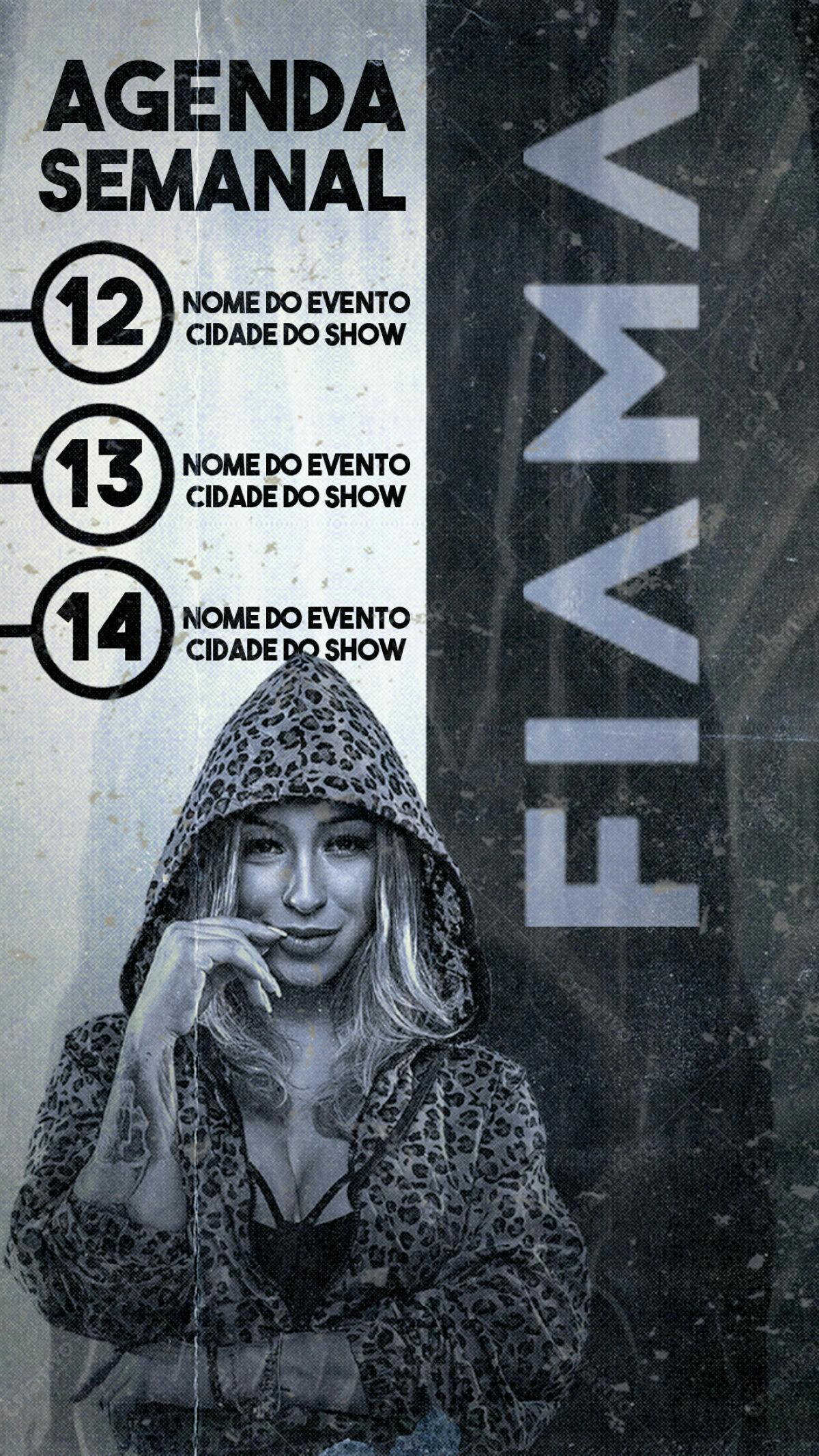 Flyer Agenda Semanal para Shows PSD Editável