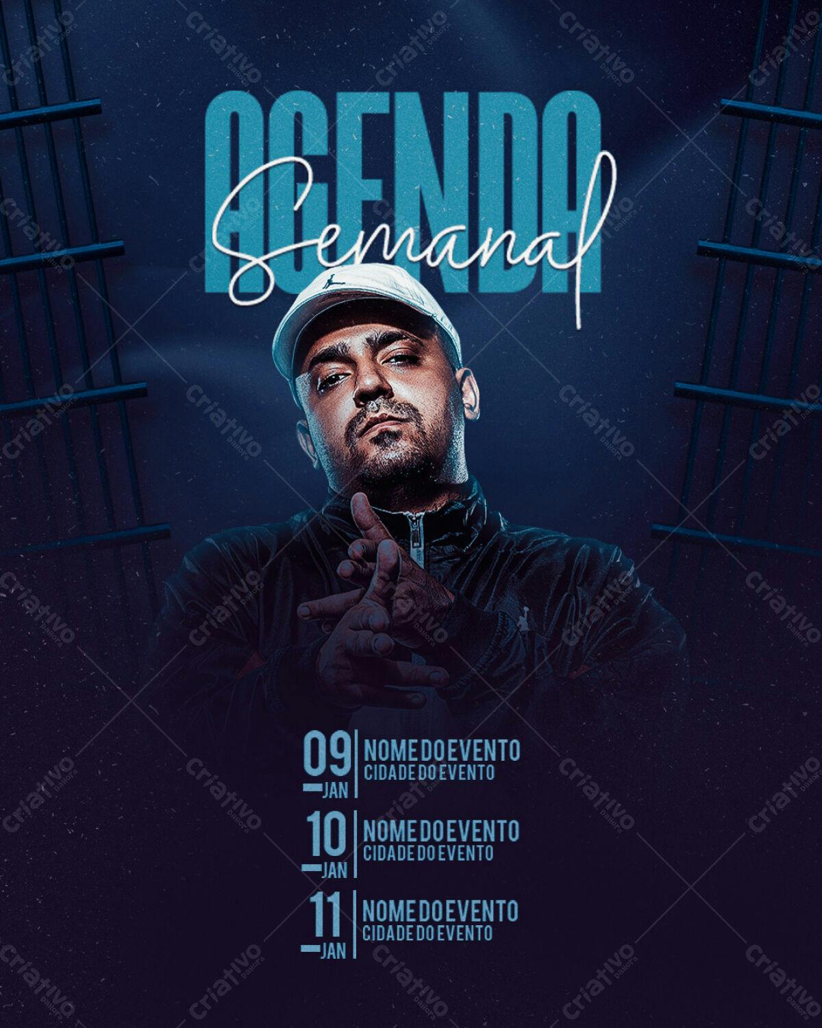 Flyer Agenda Semanal PSD Editável