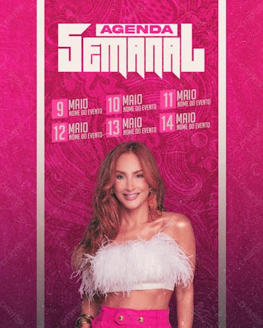 48 flyers para artistas e eventos agenda semanal feed