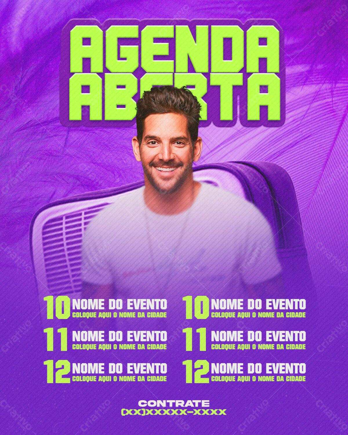Flyer Agenda Aberta PSD Editável