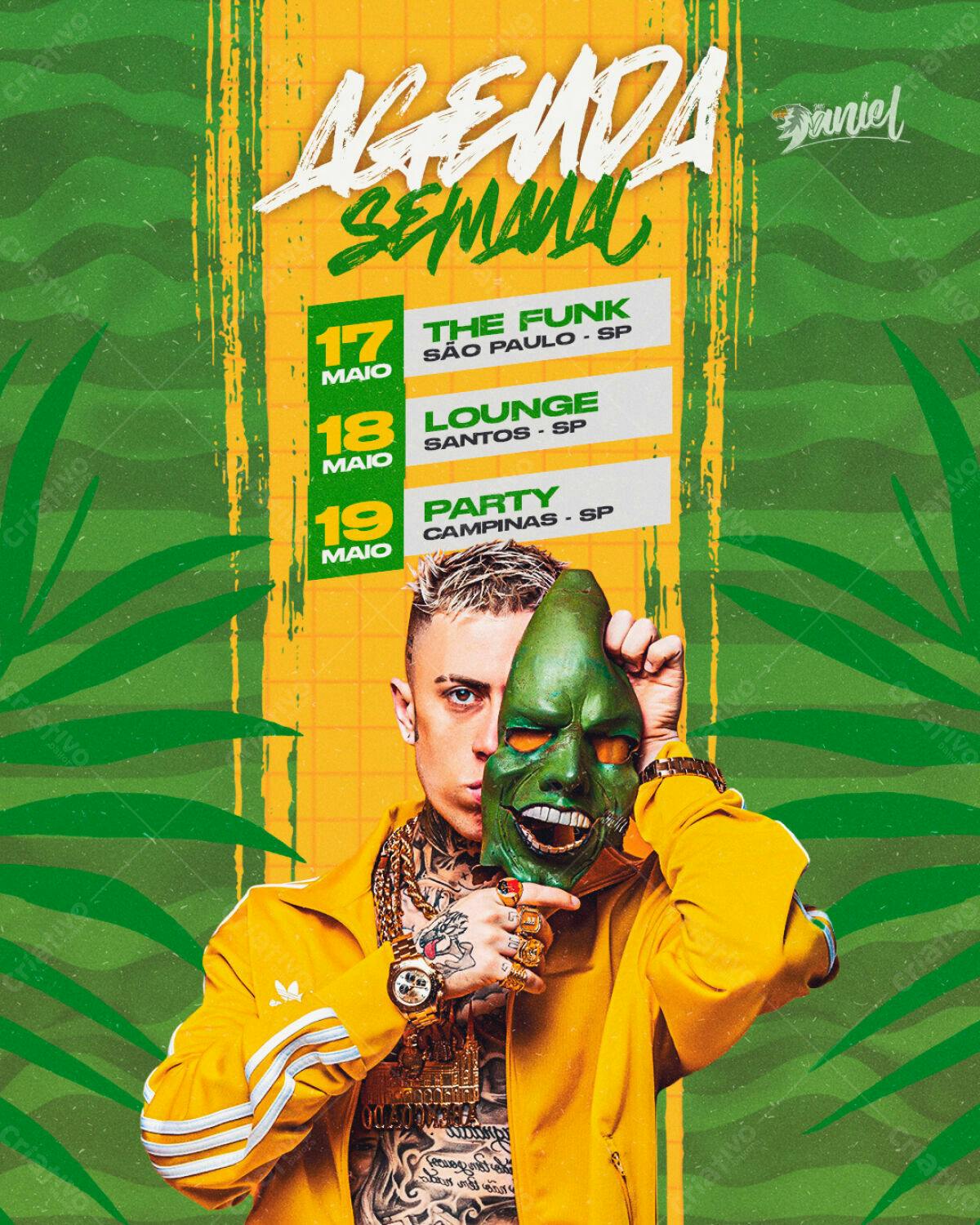 Flyer Agenda Semanal PSD Editável