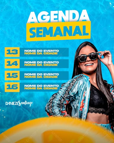 09 flyers para artistas e eventos agenda semanal feed