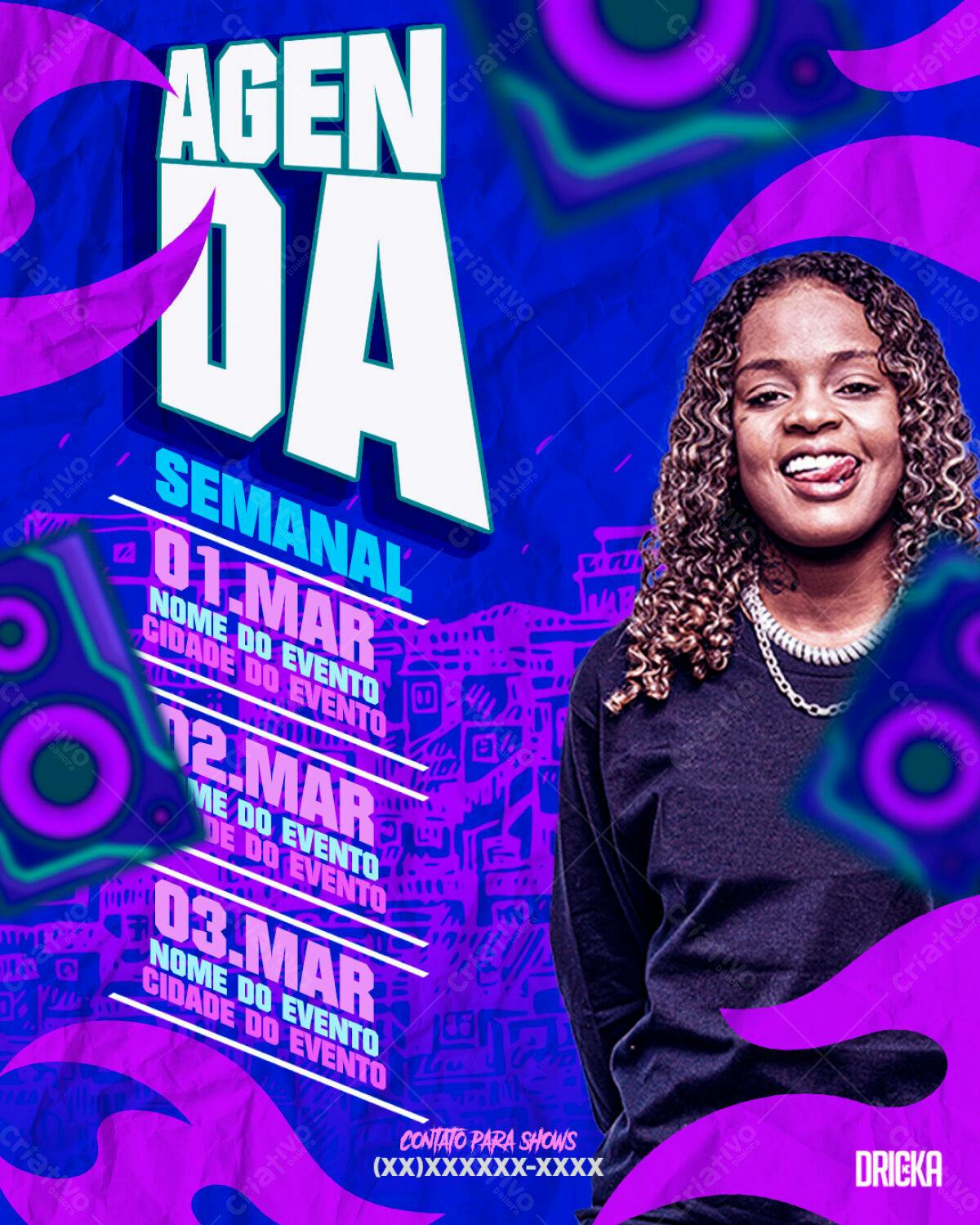 Flyer para Shows Semanais PSD Editável