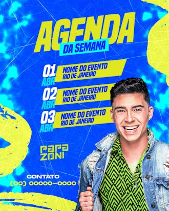 17 flyers para artistas e eventos agenda semanal feed