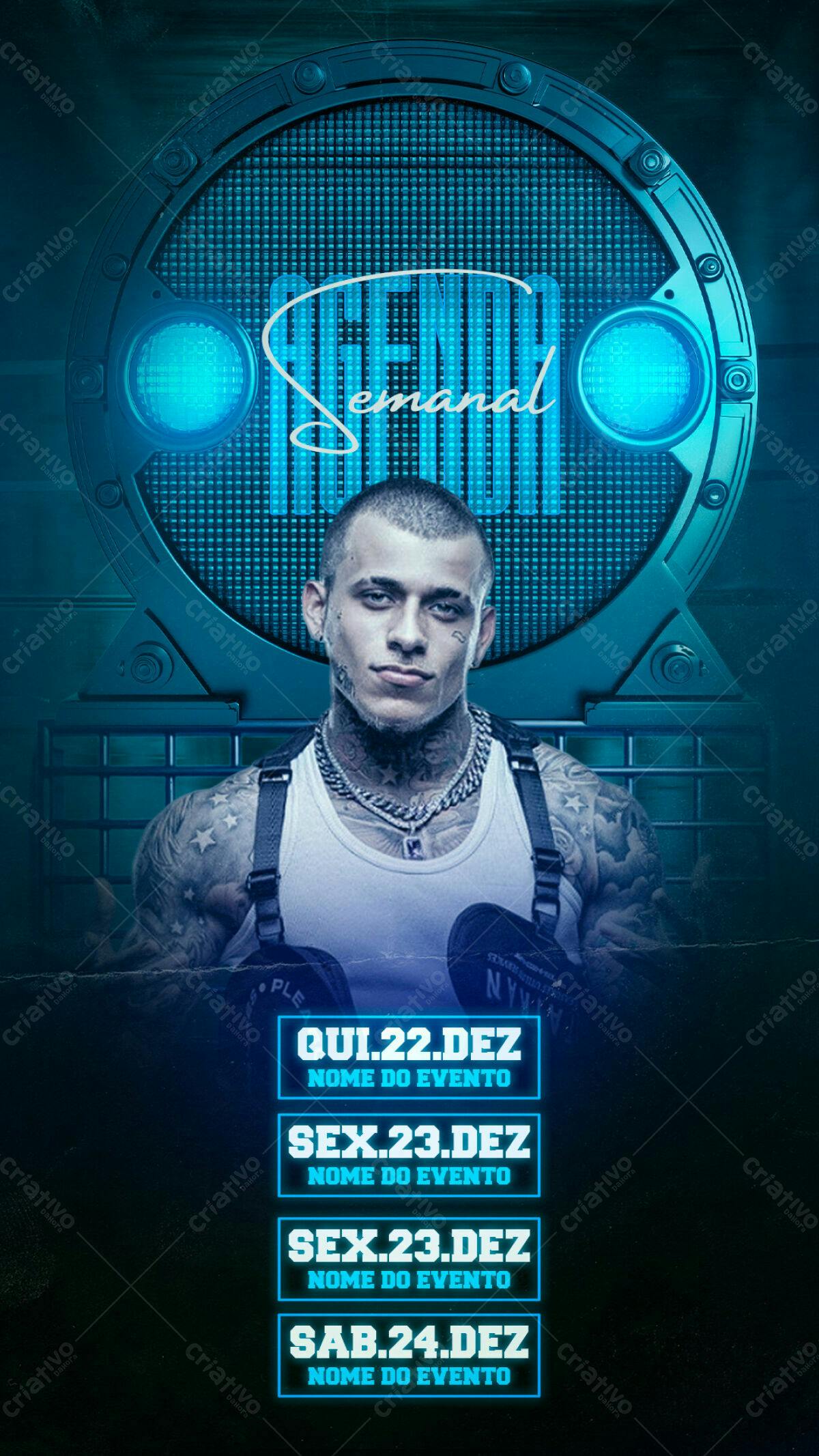 Flyer para Evento Musical PSD Editável