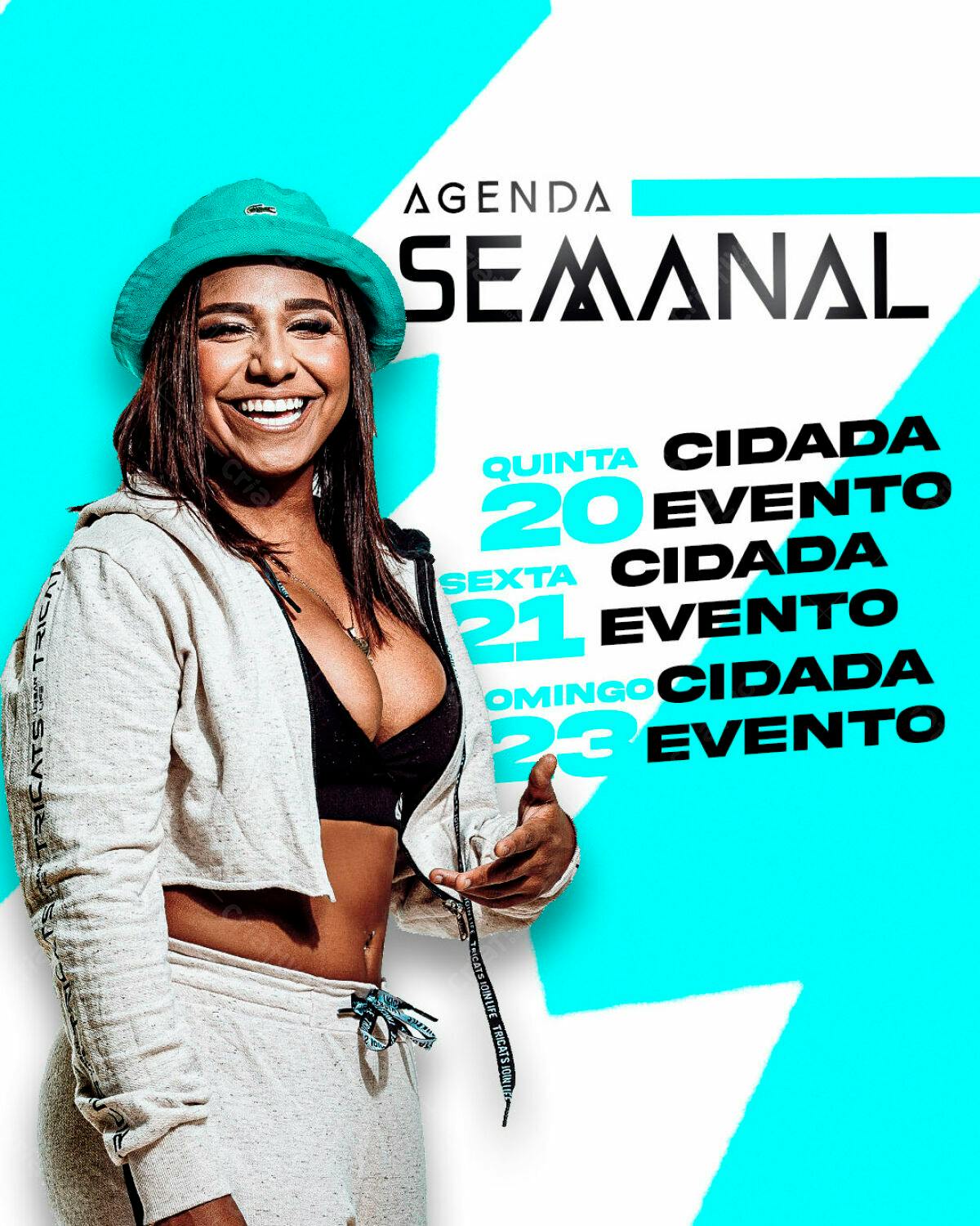 Flyer Agenda Semanal PSD Editável