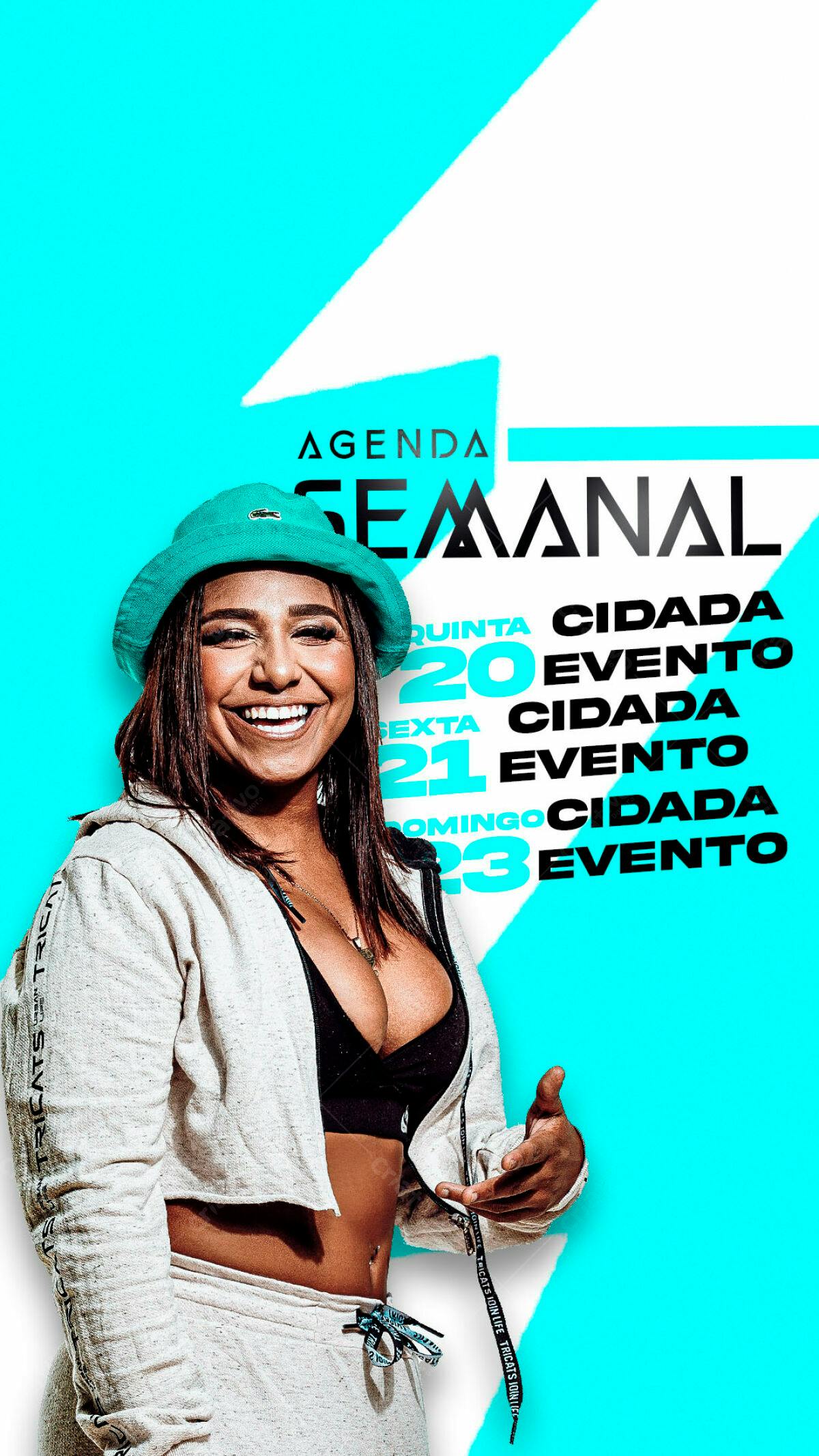 Flyer Agenda Semanal PSD Editável