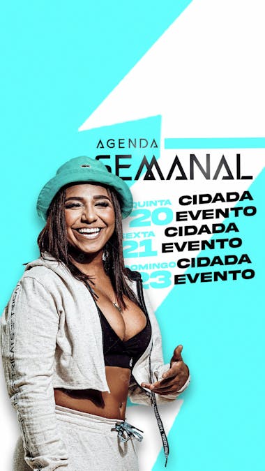 19 flyers para artistas e eventos agenda semanal story