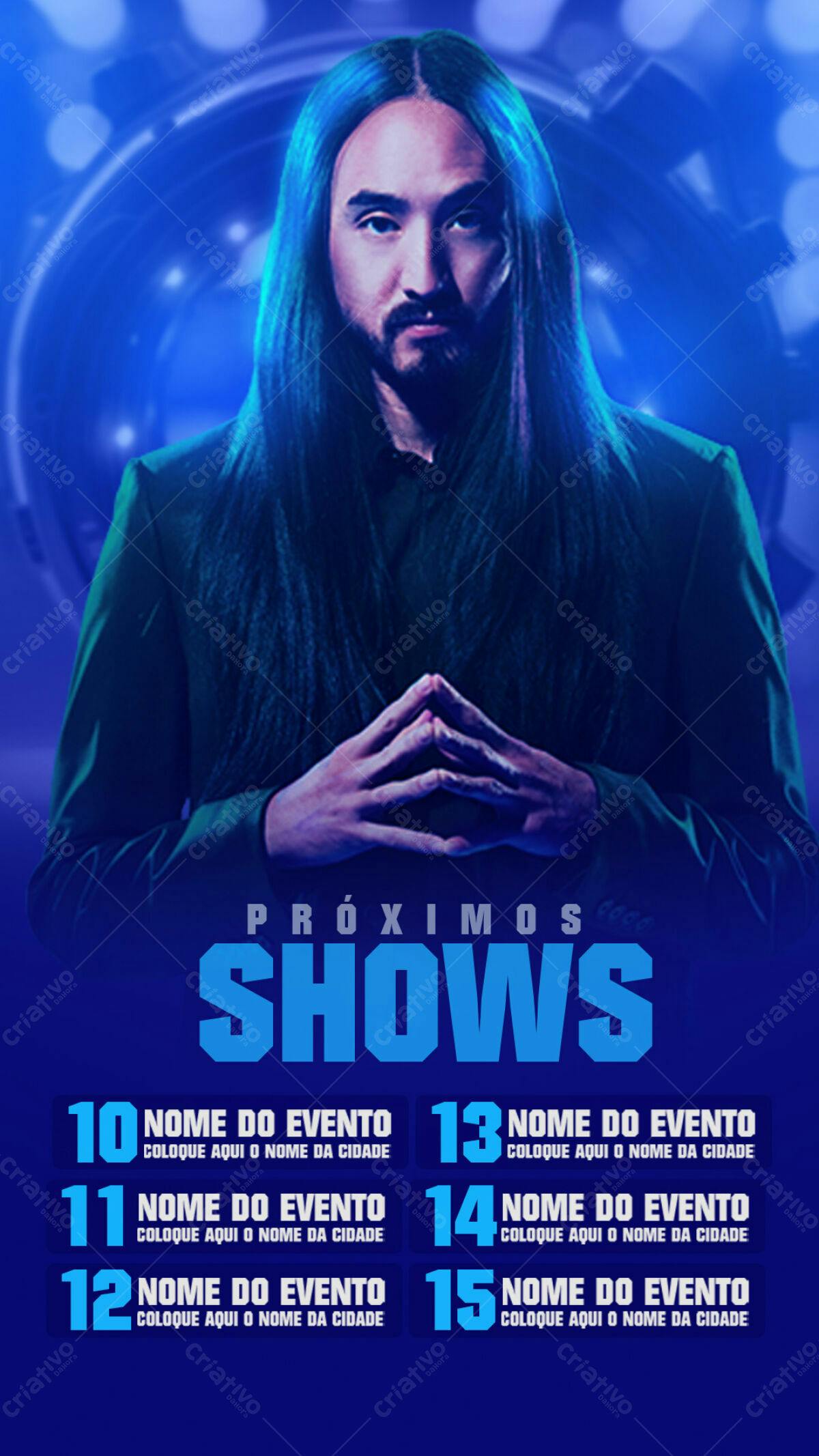 Flyer para Shows de Música Eletrônica PSD Editável