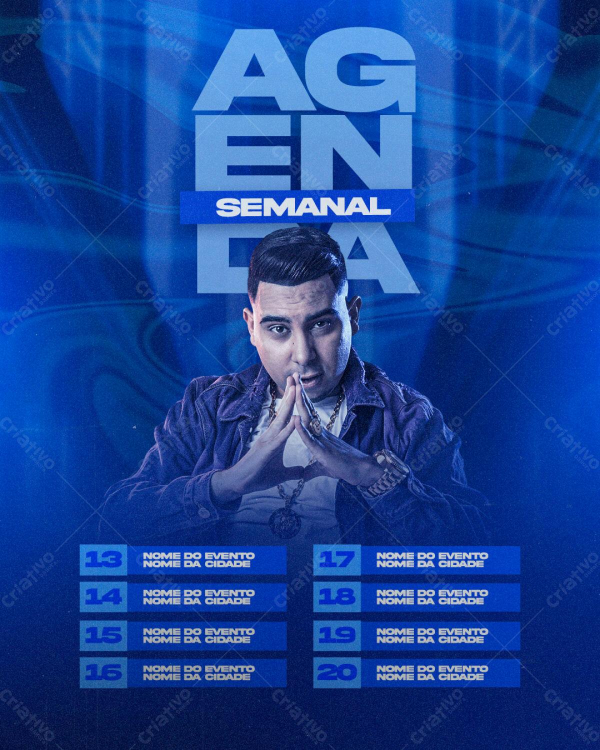 Flyer Agenda Semanal PSD Editável