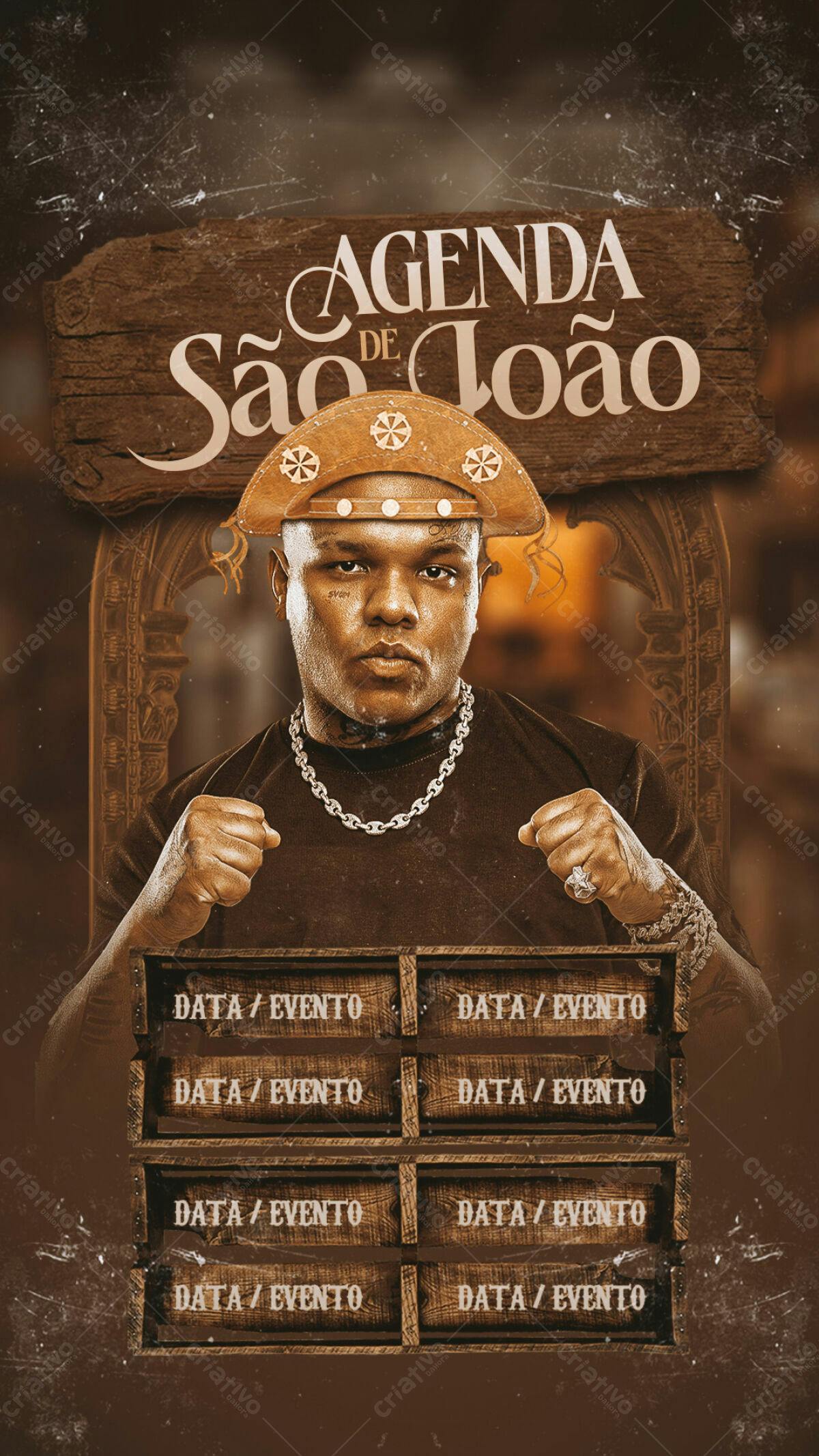 Flyer Festa Junina com Artista PSD Editável