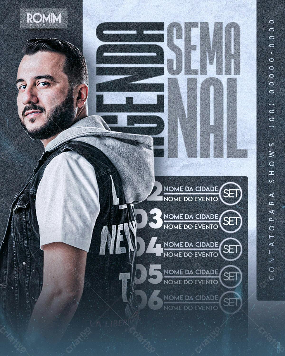 Flyer para Shows Musicais PSD Editável