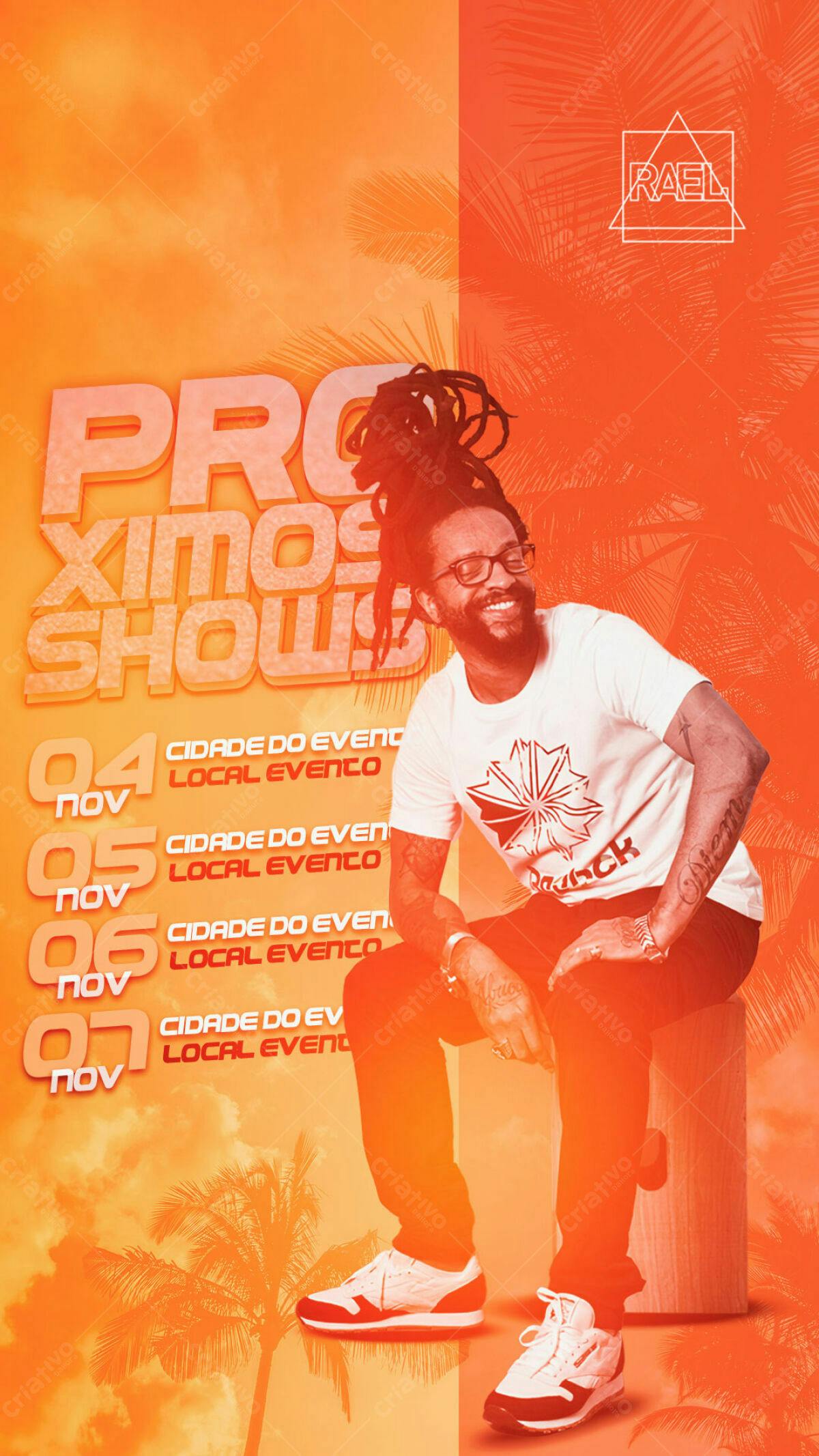 Flyer para Shows Musicais PSD Editável