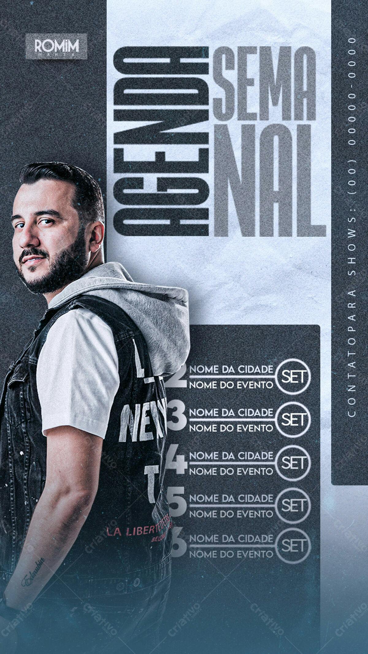 Flyer para Shows Musicais PSD Editável