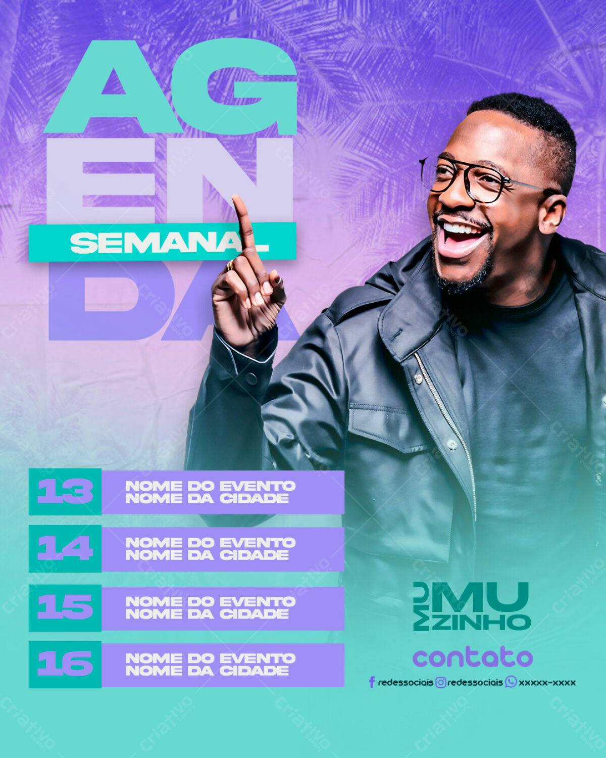 Flyer Agenda Semanal PSD Editável
