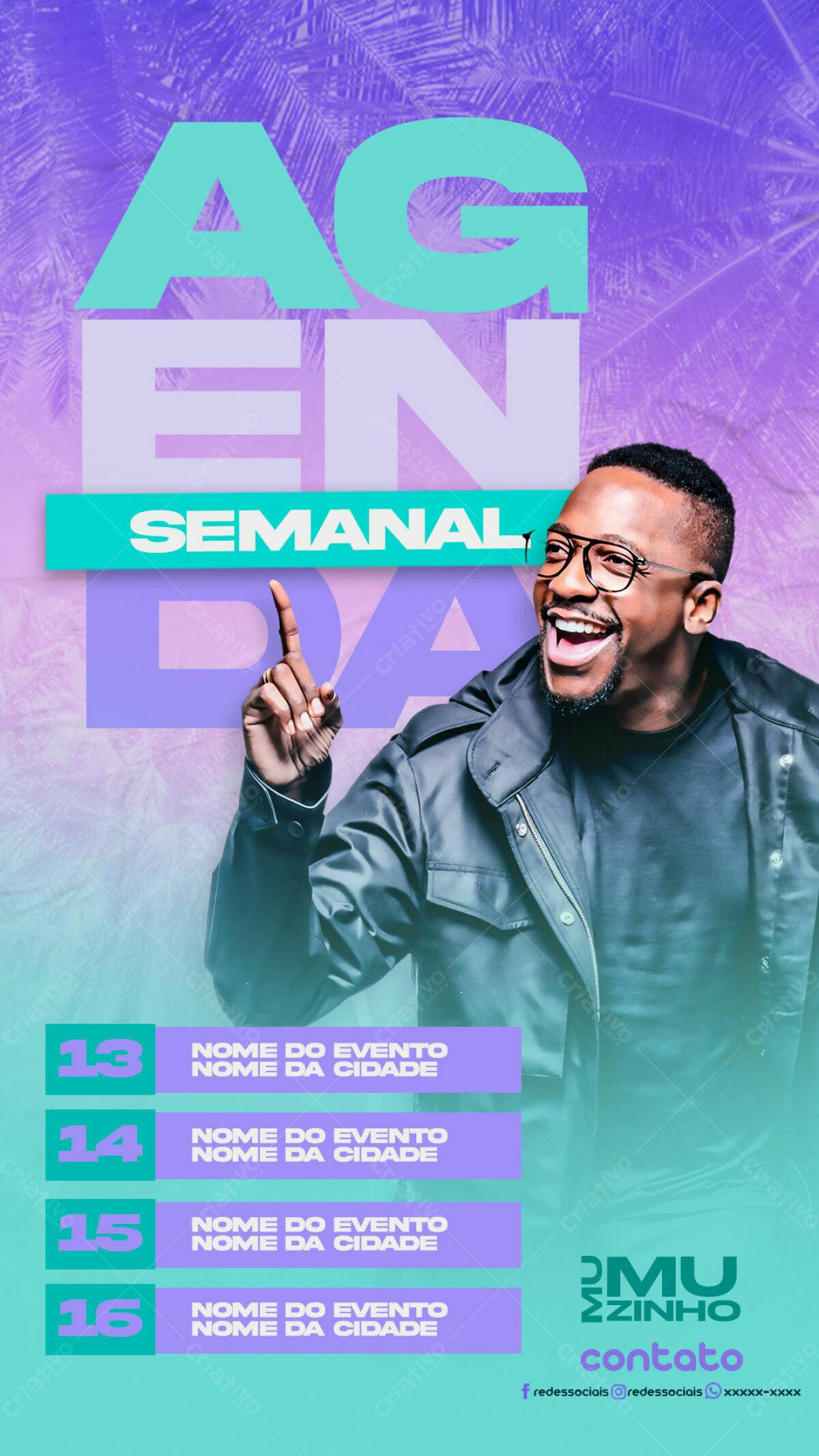 Flyer Agenda Semanal PSD Editável