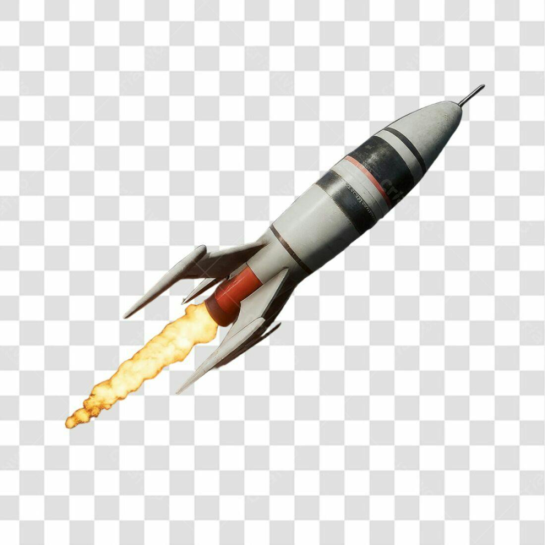 Icone foguete espacial PNG com fundo transparente