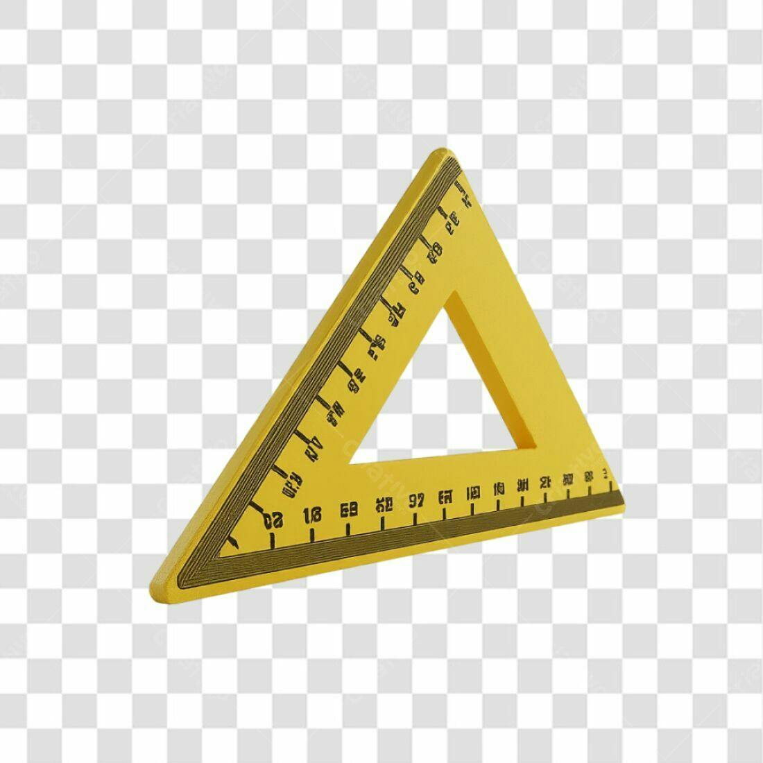 Icone de Esquadro Amarelo PNG com fundo transparente