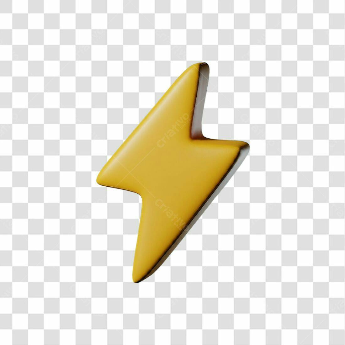 Ícone Raio Amarelo PNG com fundo transparente