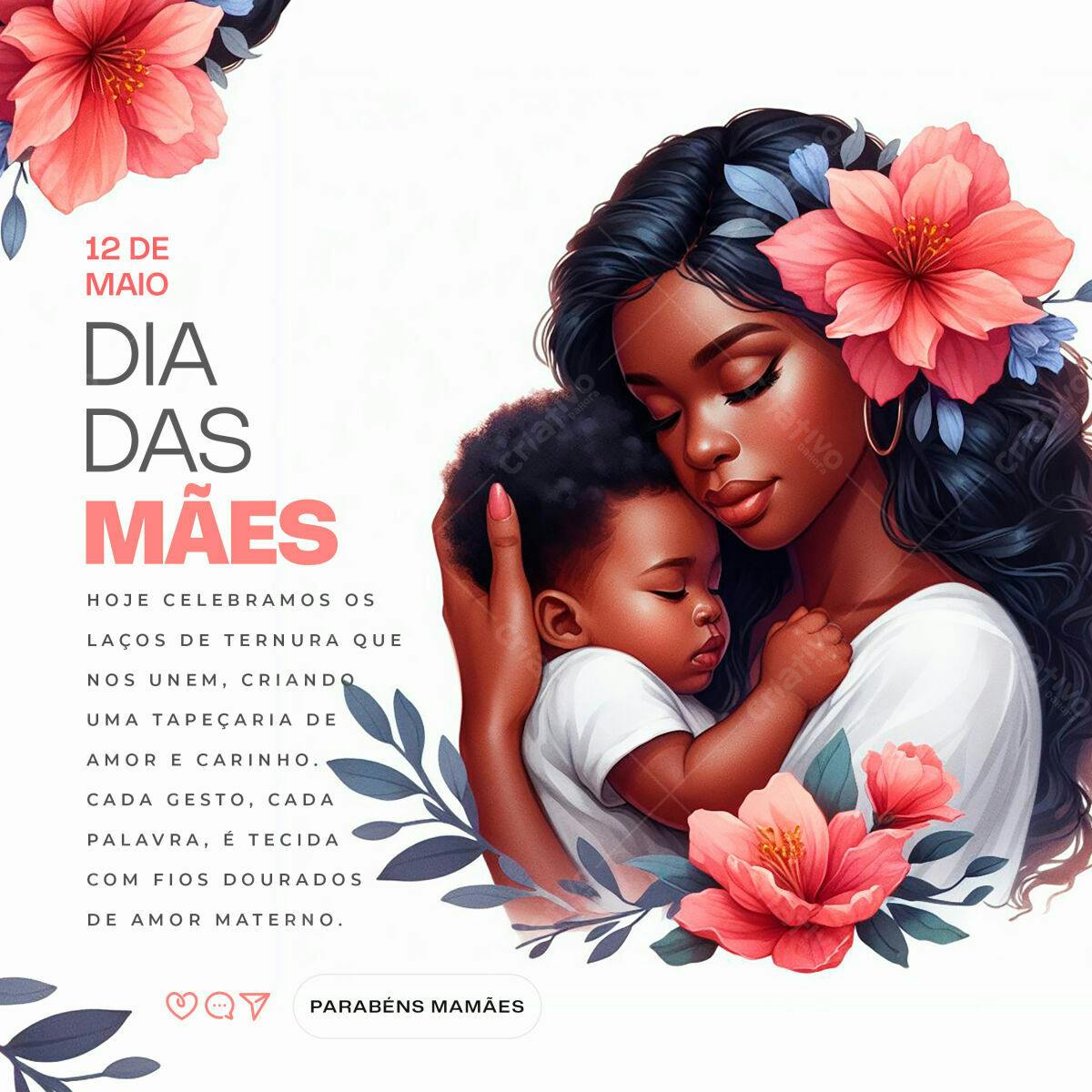 Post para Dia das Mães PSD Editável