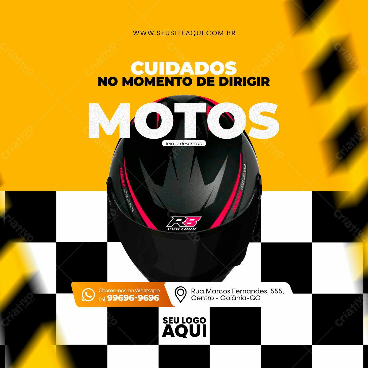 Flyer Segurança Motociclista PSD Editável