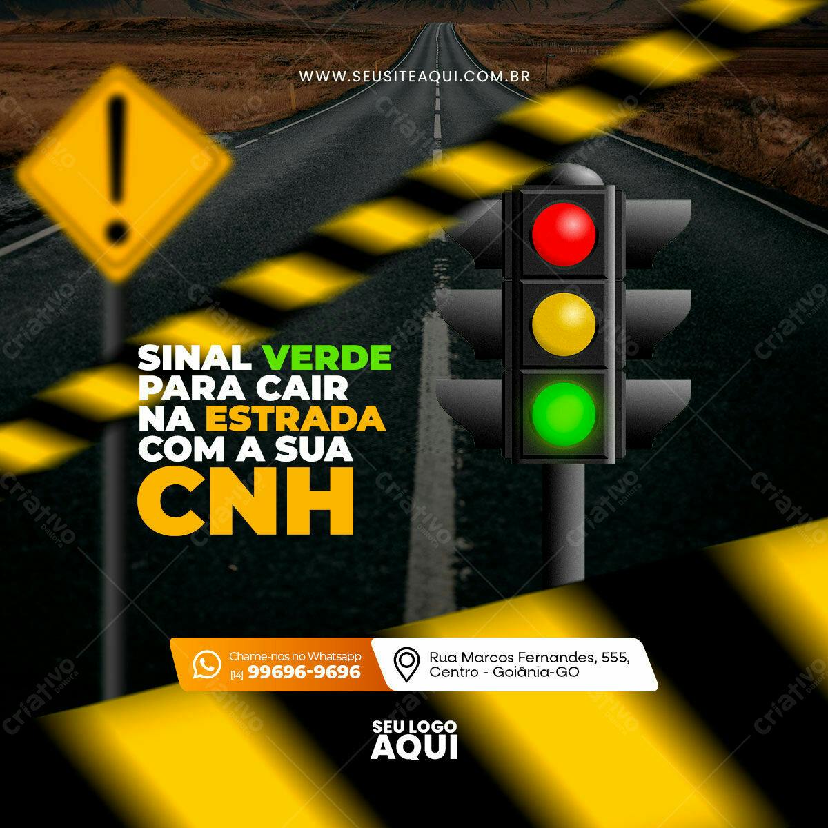 Postagem para Redes Sociais sobre CNH PSD Editável