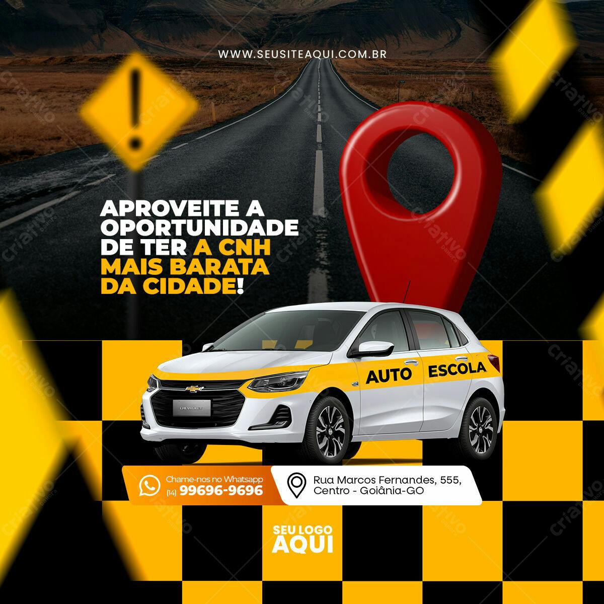 Flyer para Auto Escola PSD Editável